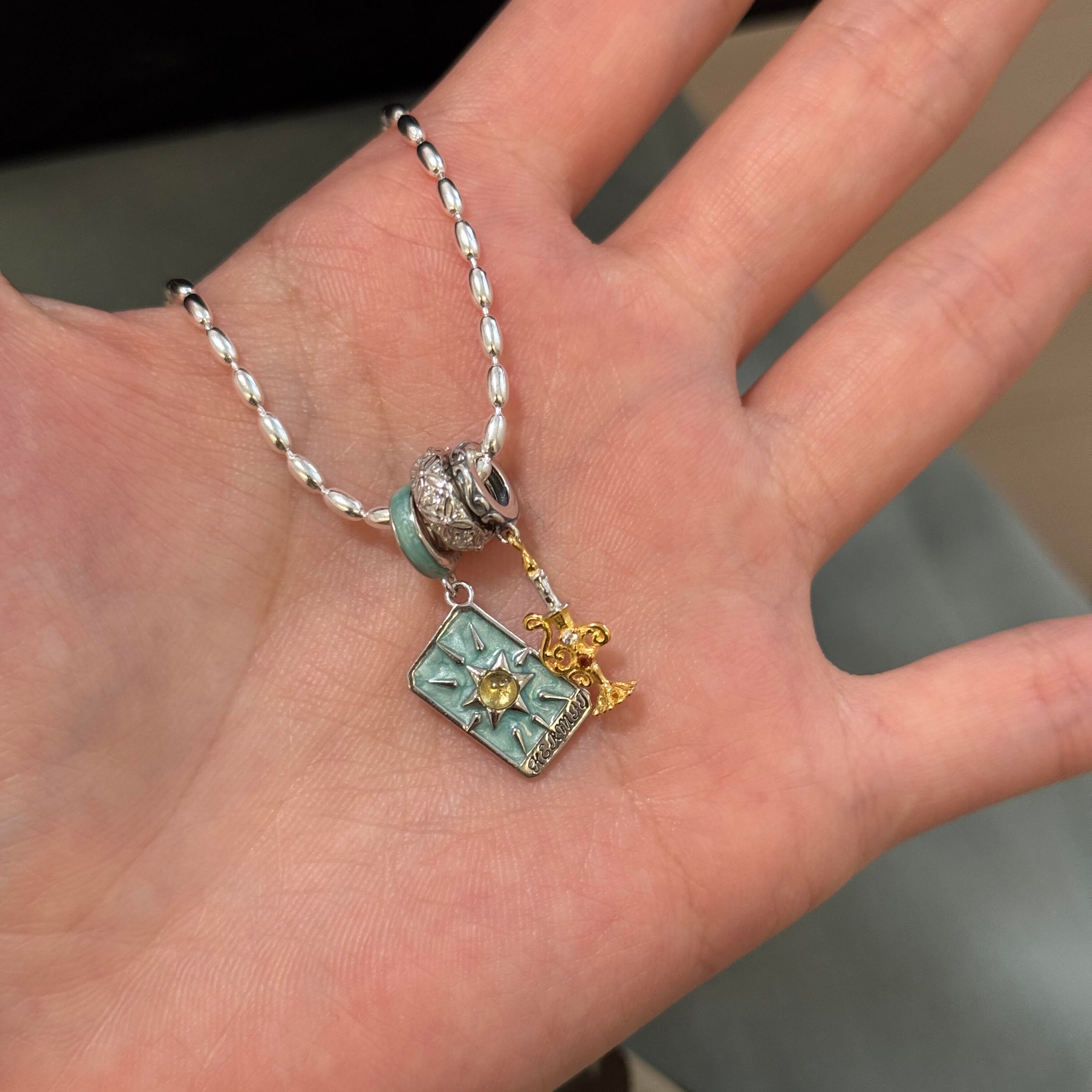 IX THE HERMIT Tarot Card Pendant