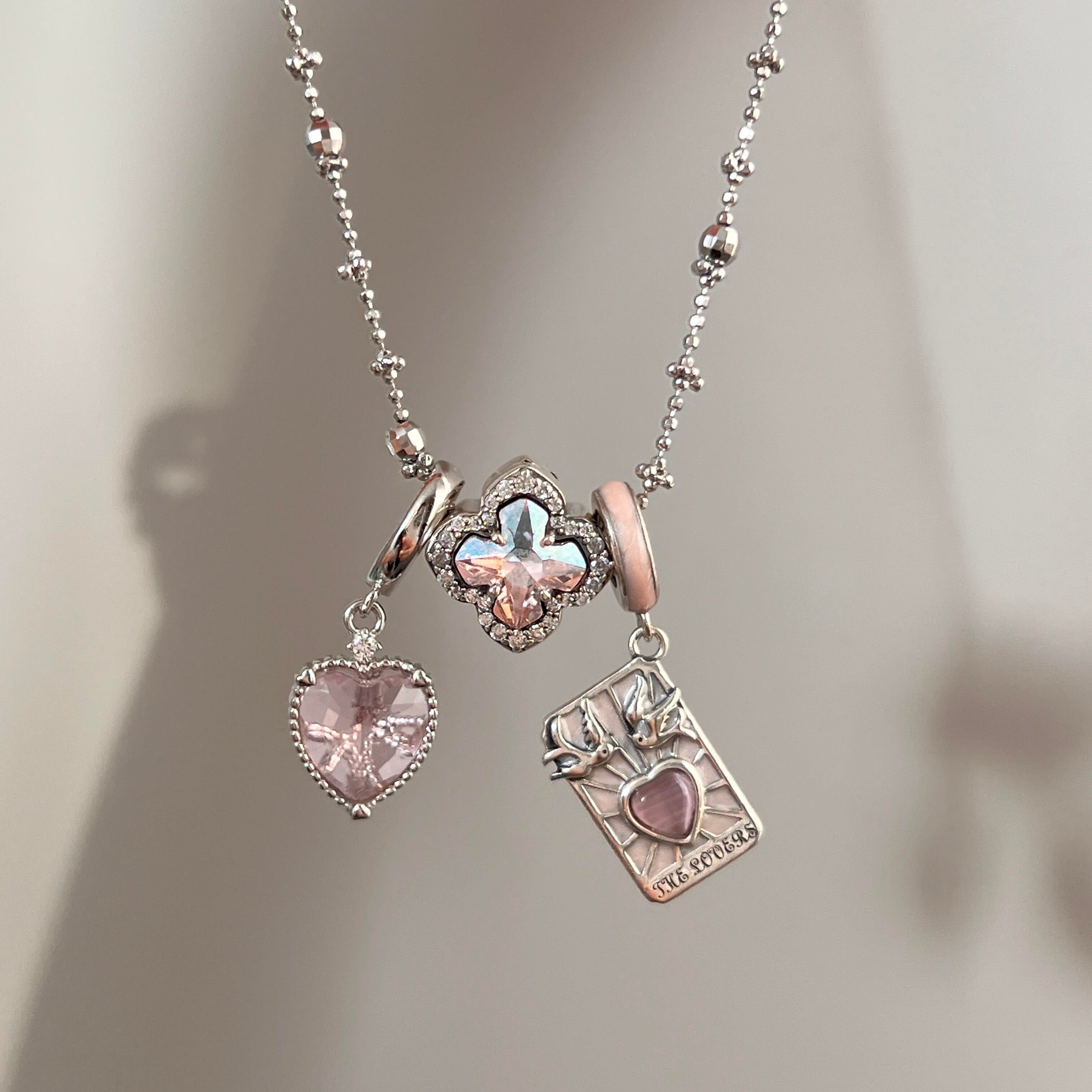 VI THE LOVERS Tarot Card Pendant