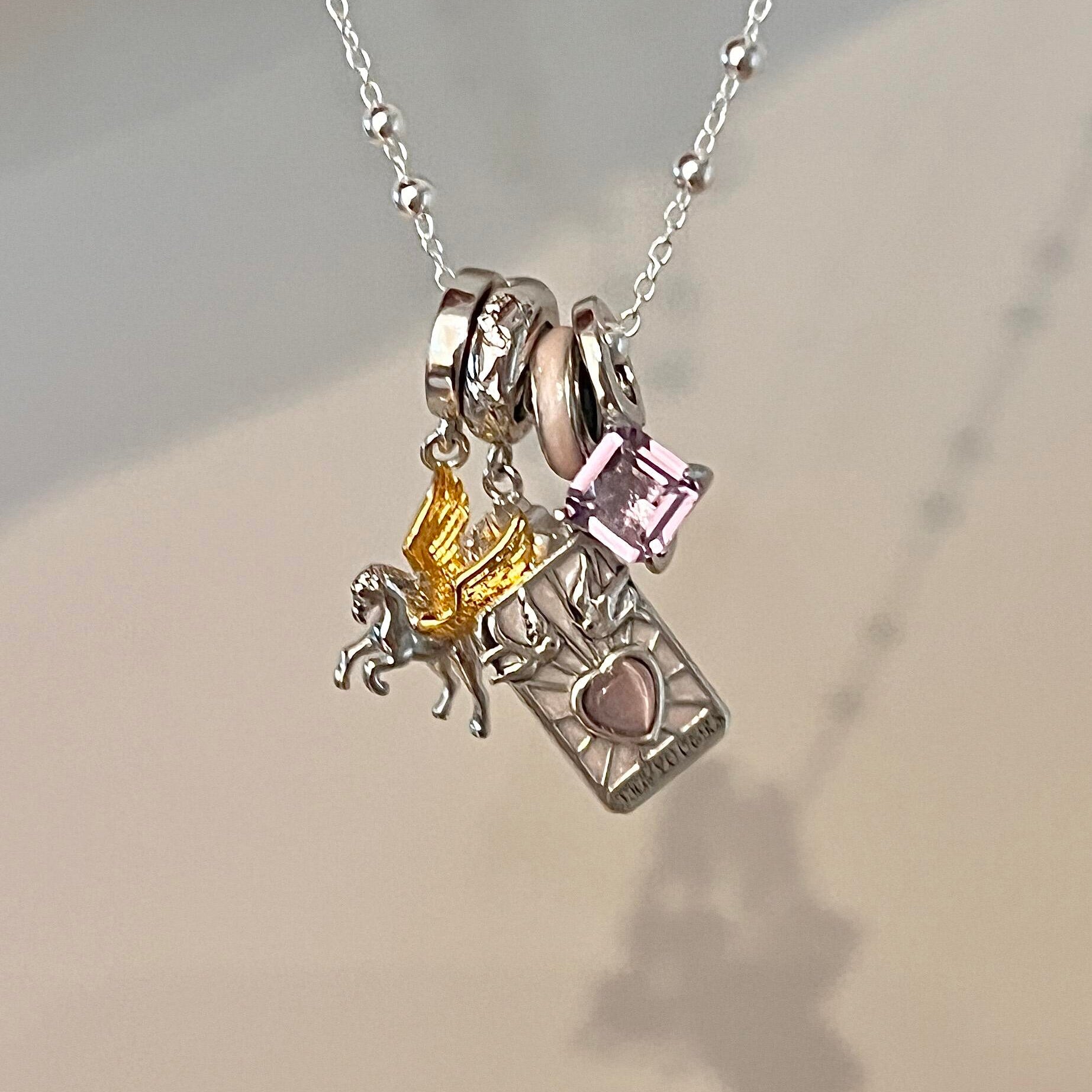 VI THE LOVERS Tarot Card Pendant