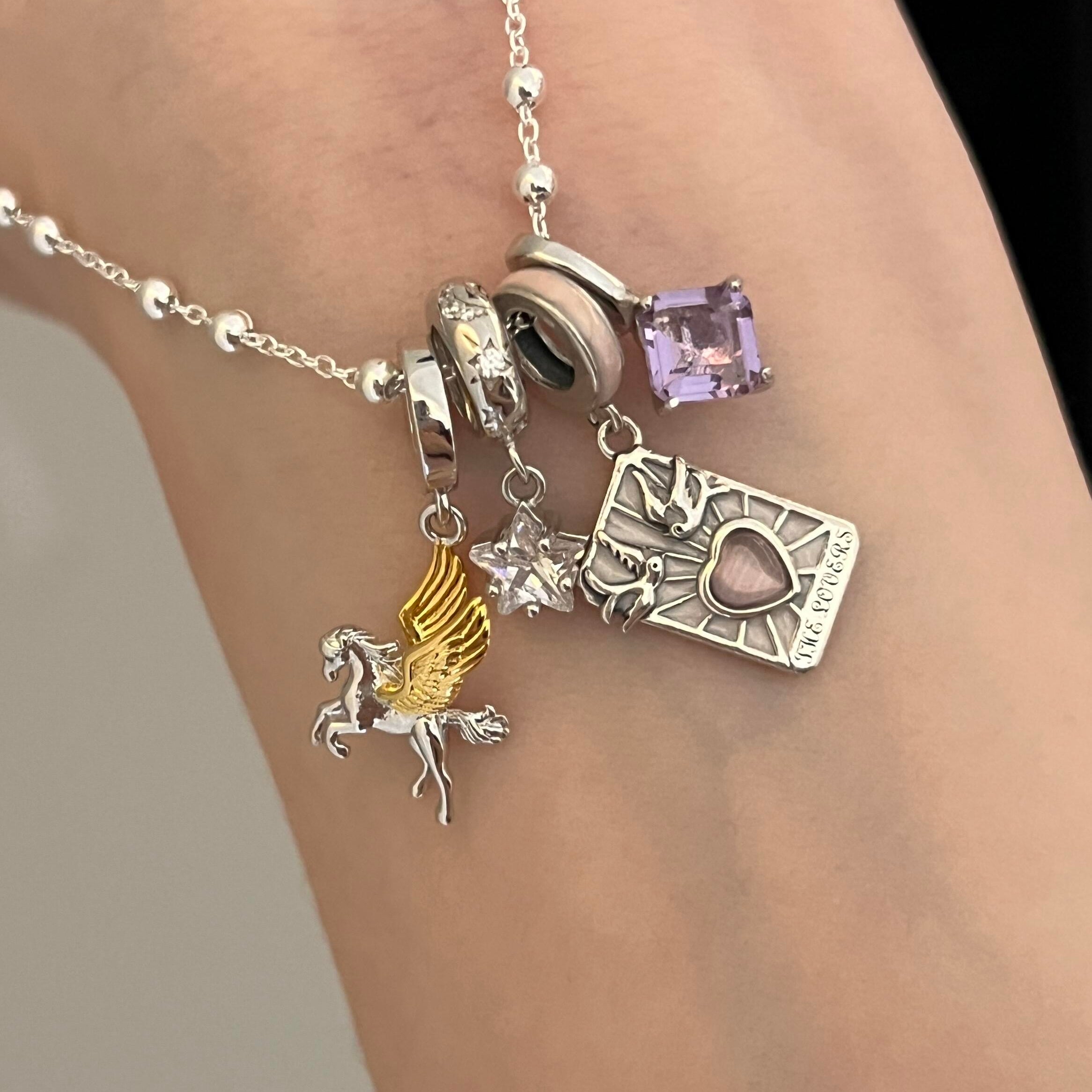 VI THE LOVERS Tarot Card Pendant