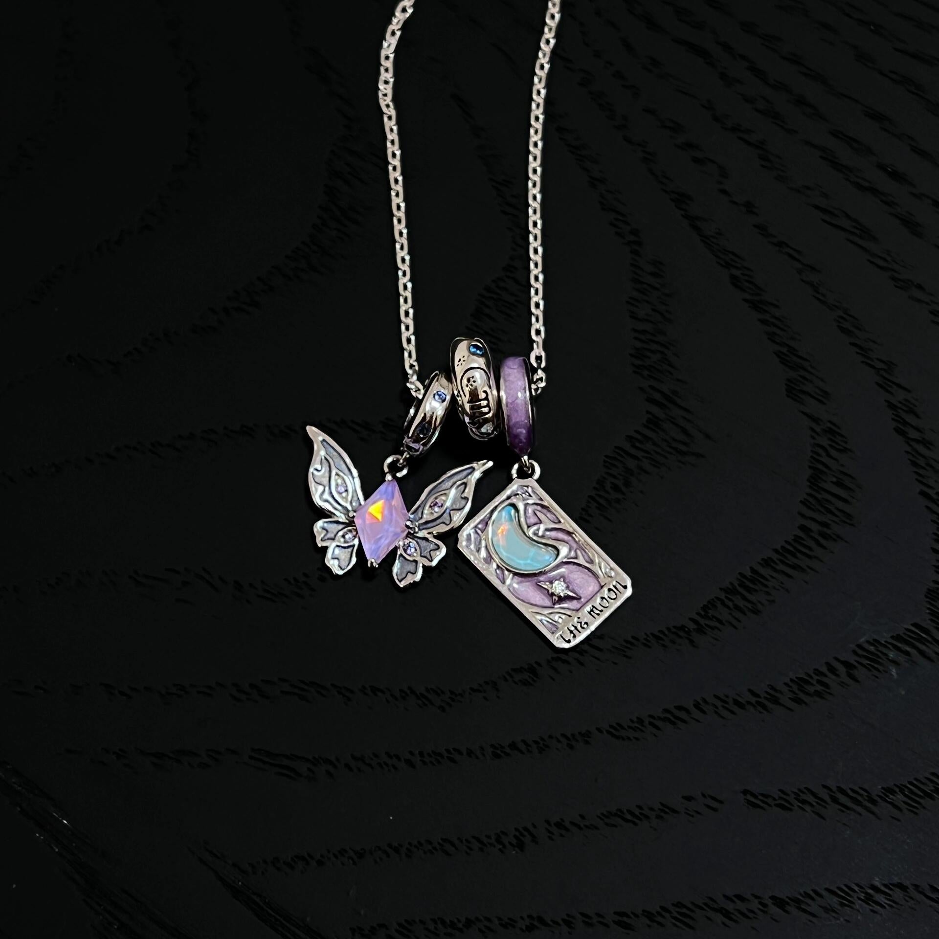 XVIII THE MOON Tarot Card Pendant