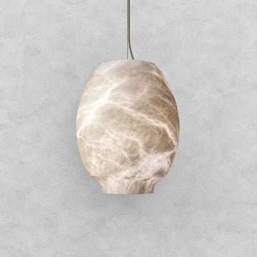 Larry Alabaster Lantern Bedside Pendant Light