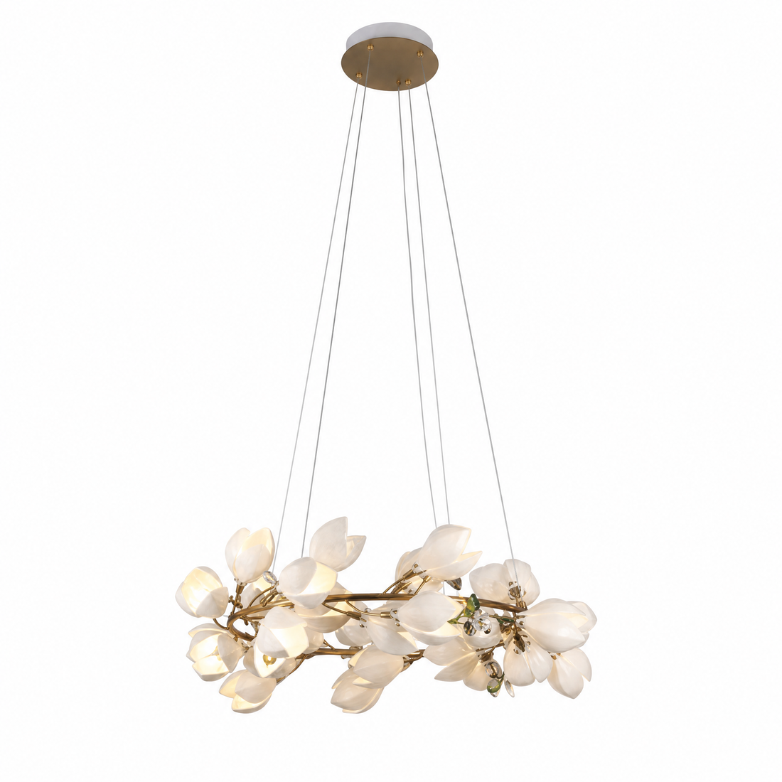 Lauro Ceramic Leaf Chandelier — product photo