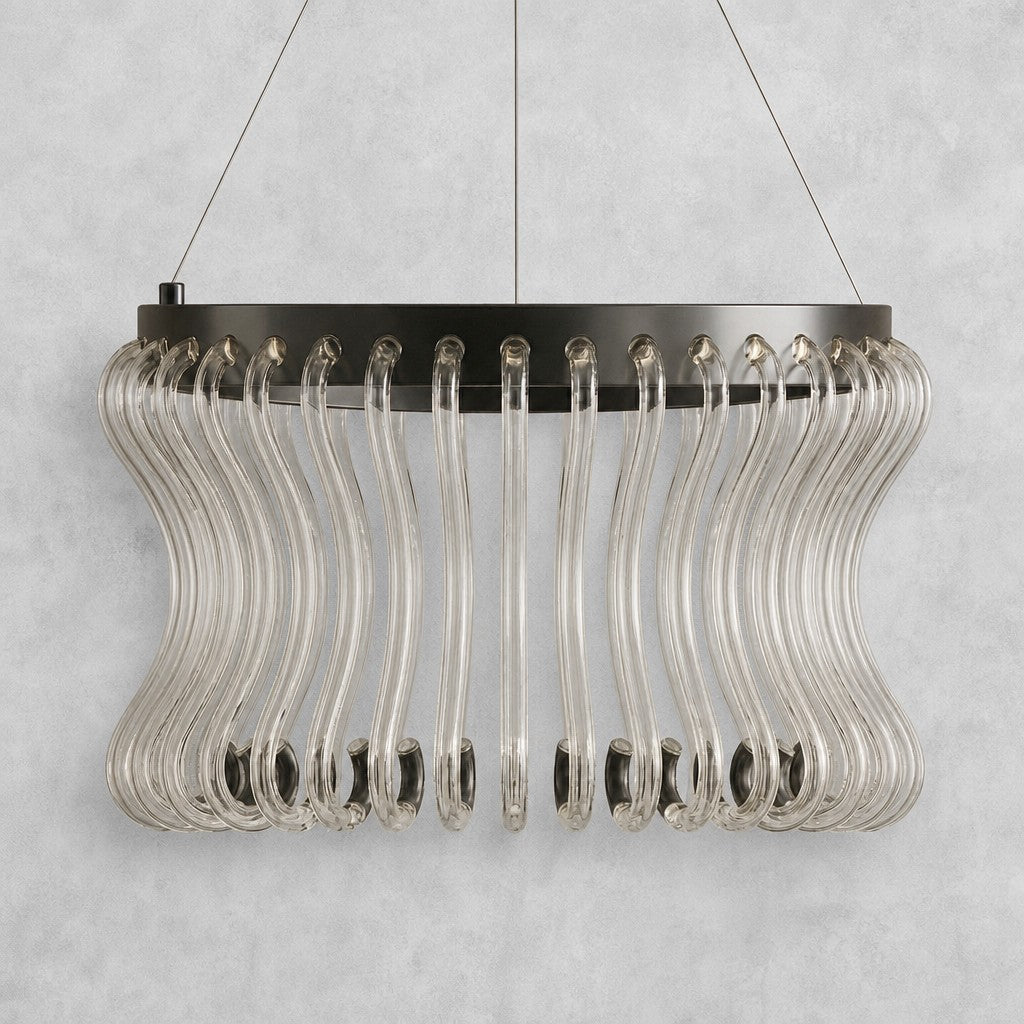 Lennox Glass Round Chandelier 21.6"D