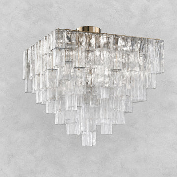 Crystara Art Deco Glass  Flush Mount