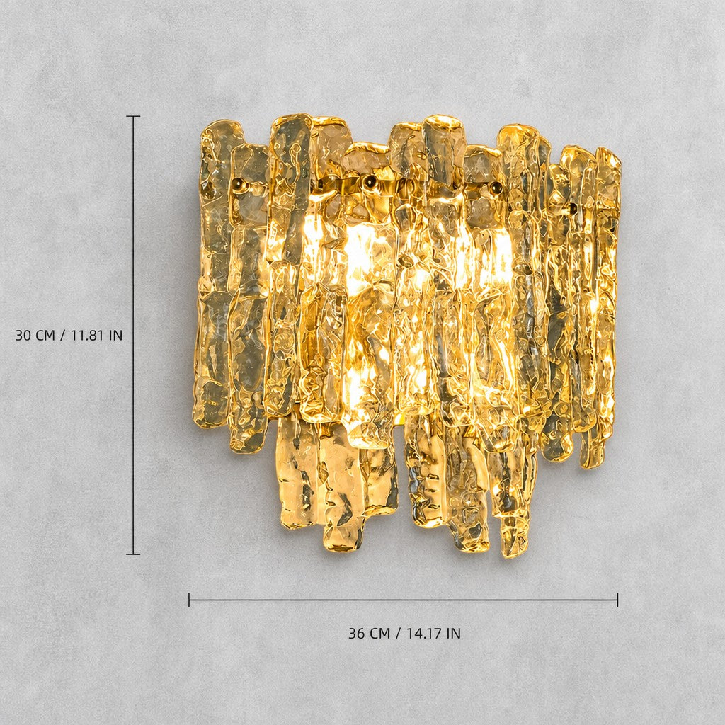 Aureline Murano-Style Textured Glass Wall Sconce