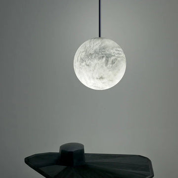 Luna Alabaster Sphere Staircase Chandelier, Multi Pendant Ligh