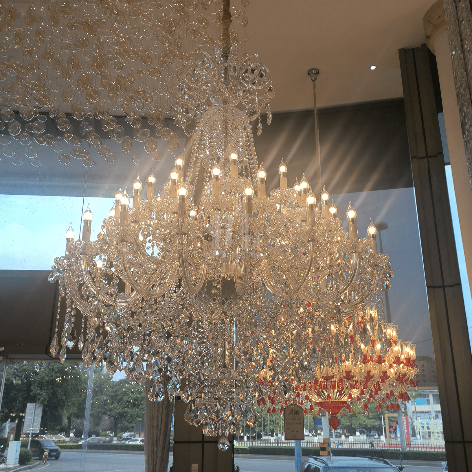 Luxury Classic Clear Crystal Chandelier for Foyer/Staircase/Entryway/Hallway - 45 Lights/D59.1"*H72.8"Warm LightTrivellolab