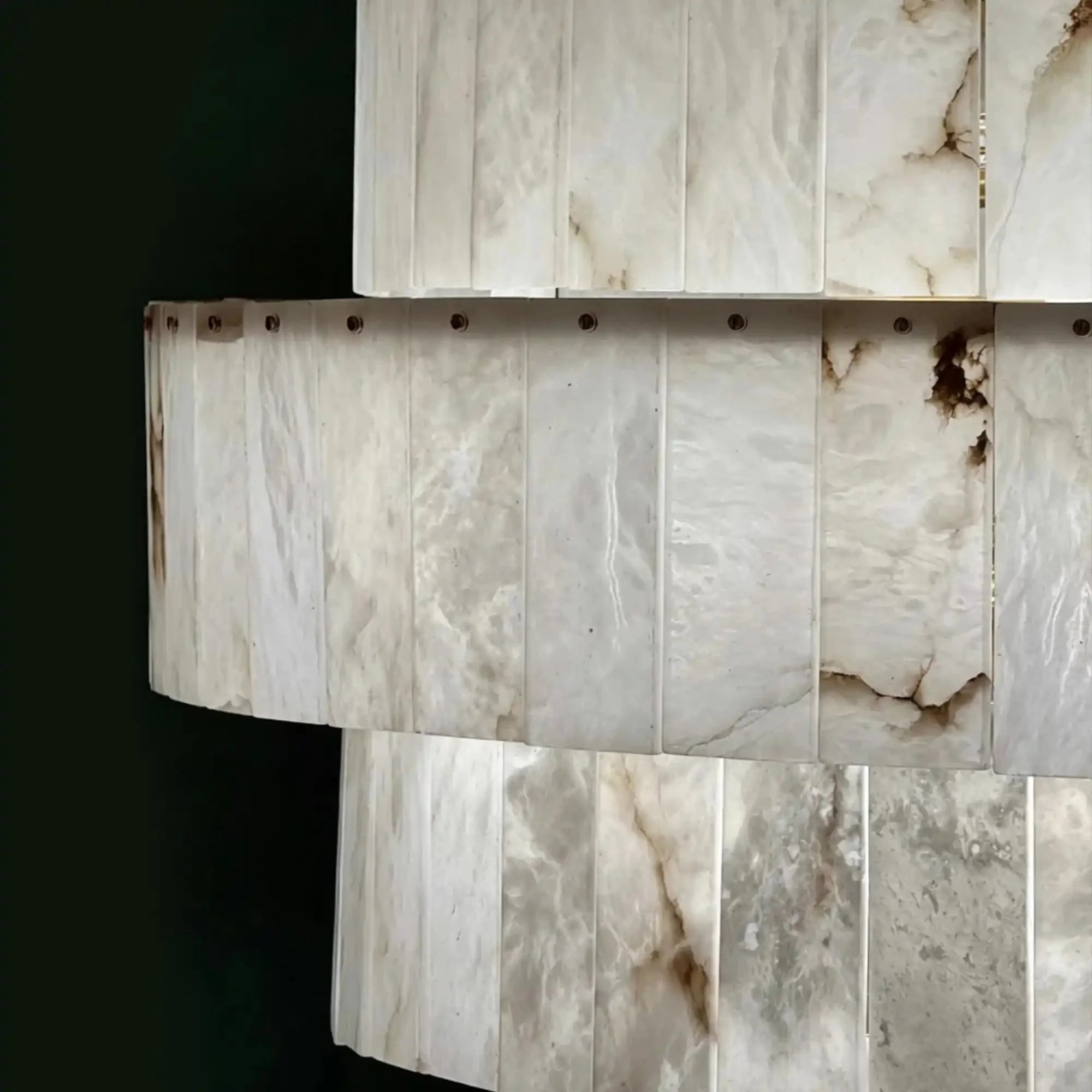 Luxury Sculpted Pyramid-Tier Alabaster Chandelier for High Ceiling - D48.03"*H44.09"(D122cm*H112cm)/85kgWarm Light 3000KTrivellolab