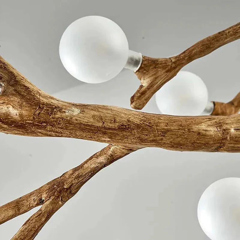 Madelyn Rustic Branch Chandelier Frosted/Clear Ball - Frosted BallWarm White 3000K28Trivellolab
