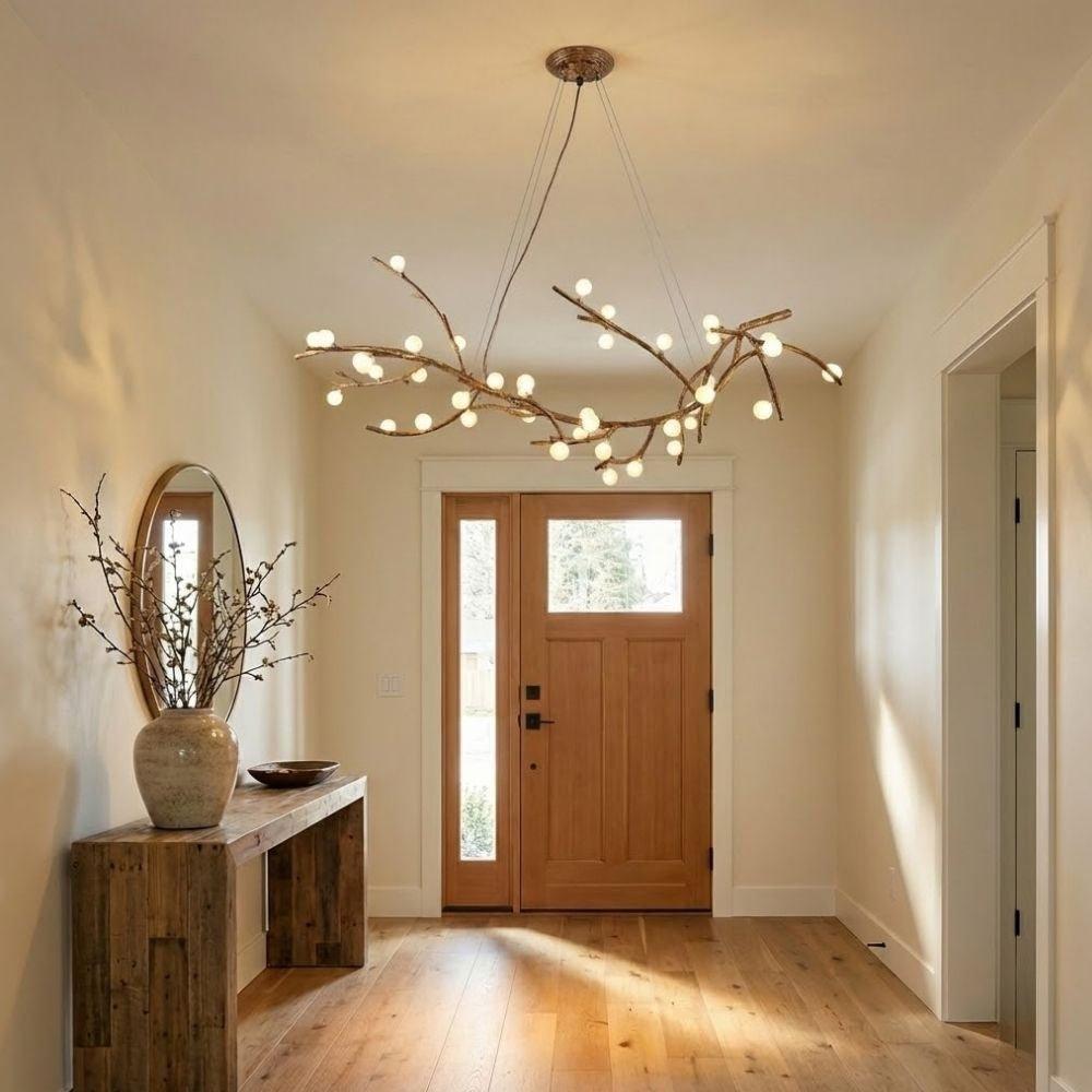 Madelyn Rustic Branch Chandelier Frosted/Clear Ball - Frosted BallWarm White 3000K28Trivellolab