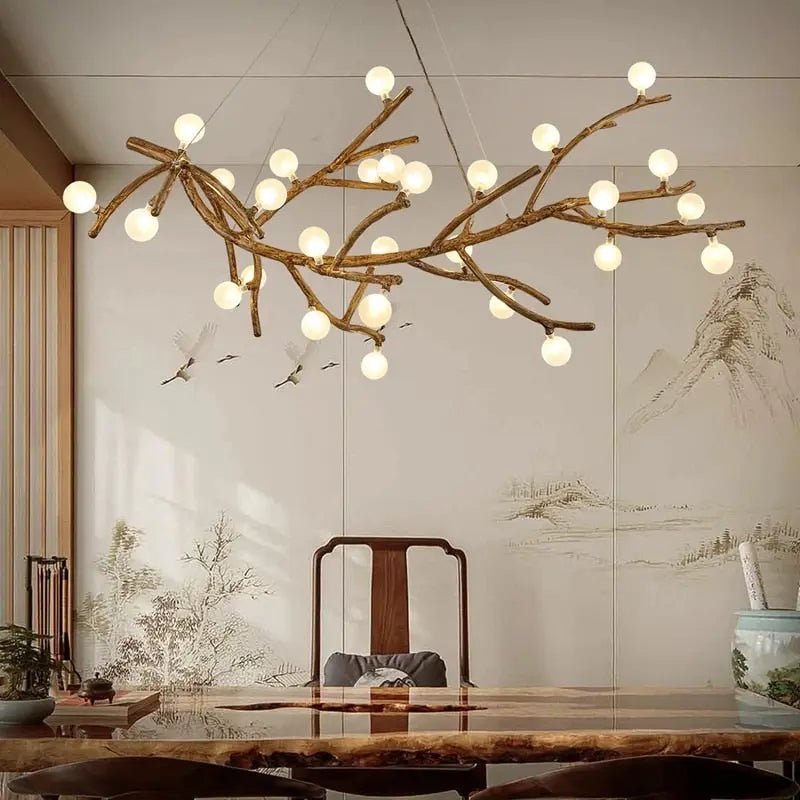 Madelyn Rustic Branch Chandelier Frosted/Clear Ball - Frosted BallWarm White 3000K28Trivellolab