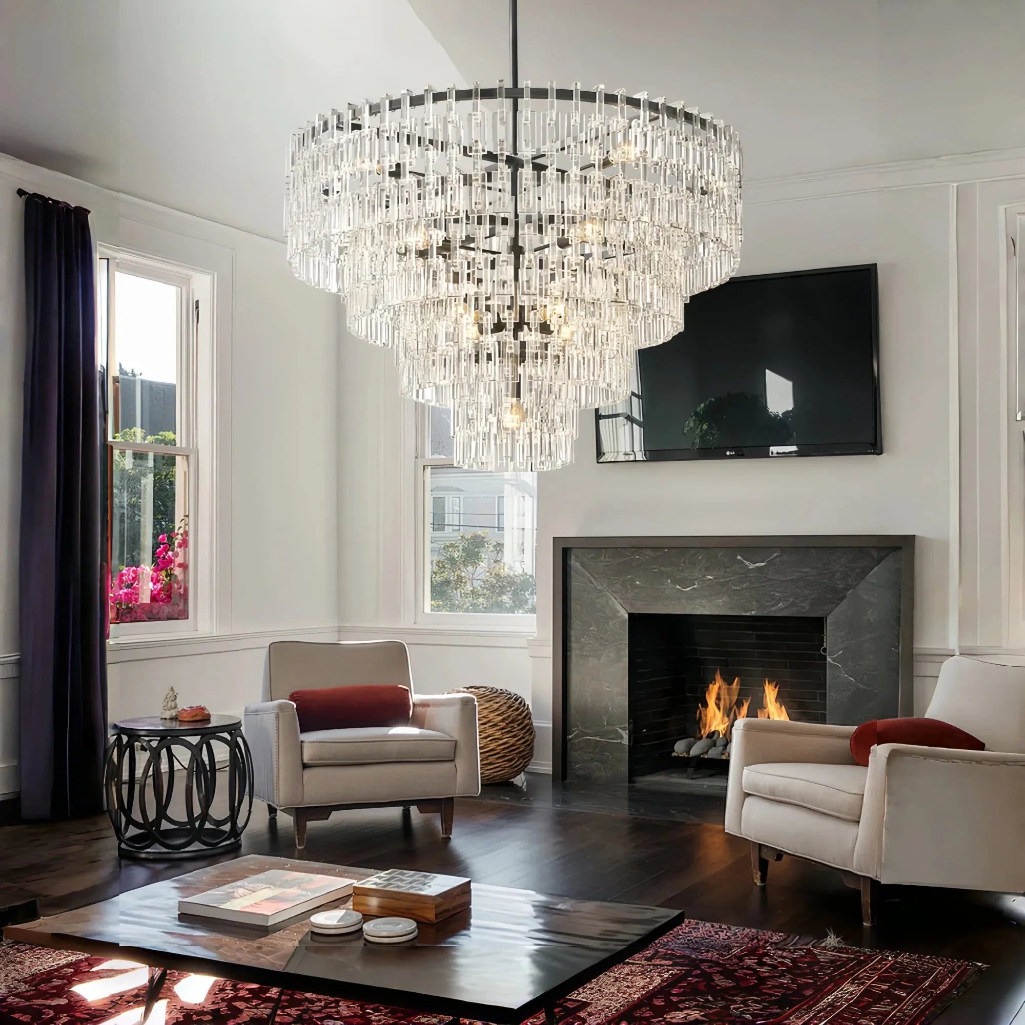 Marigan Multi-Tier Round Chandelier 36″ 48″ 60″-Blushlighting