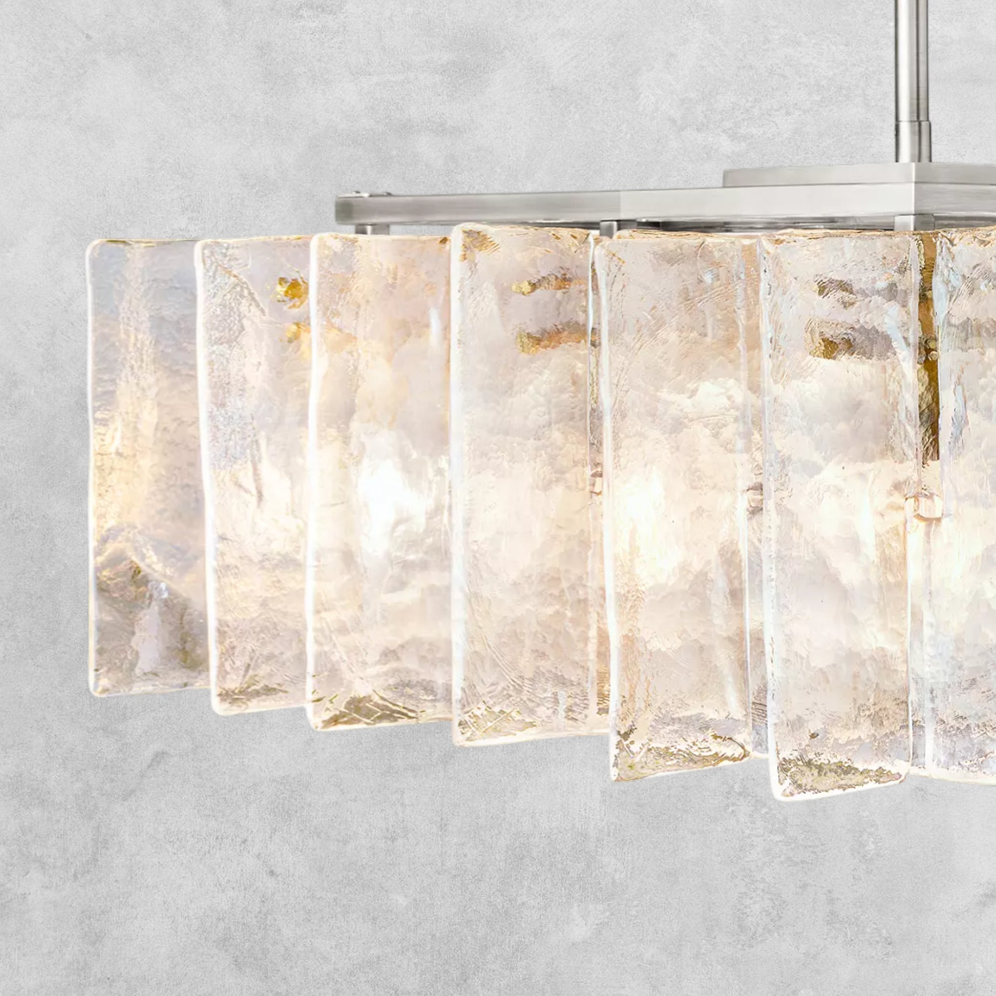 Haetic Clear/Smoke Class Square Chandelier 37''
