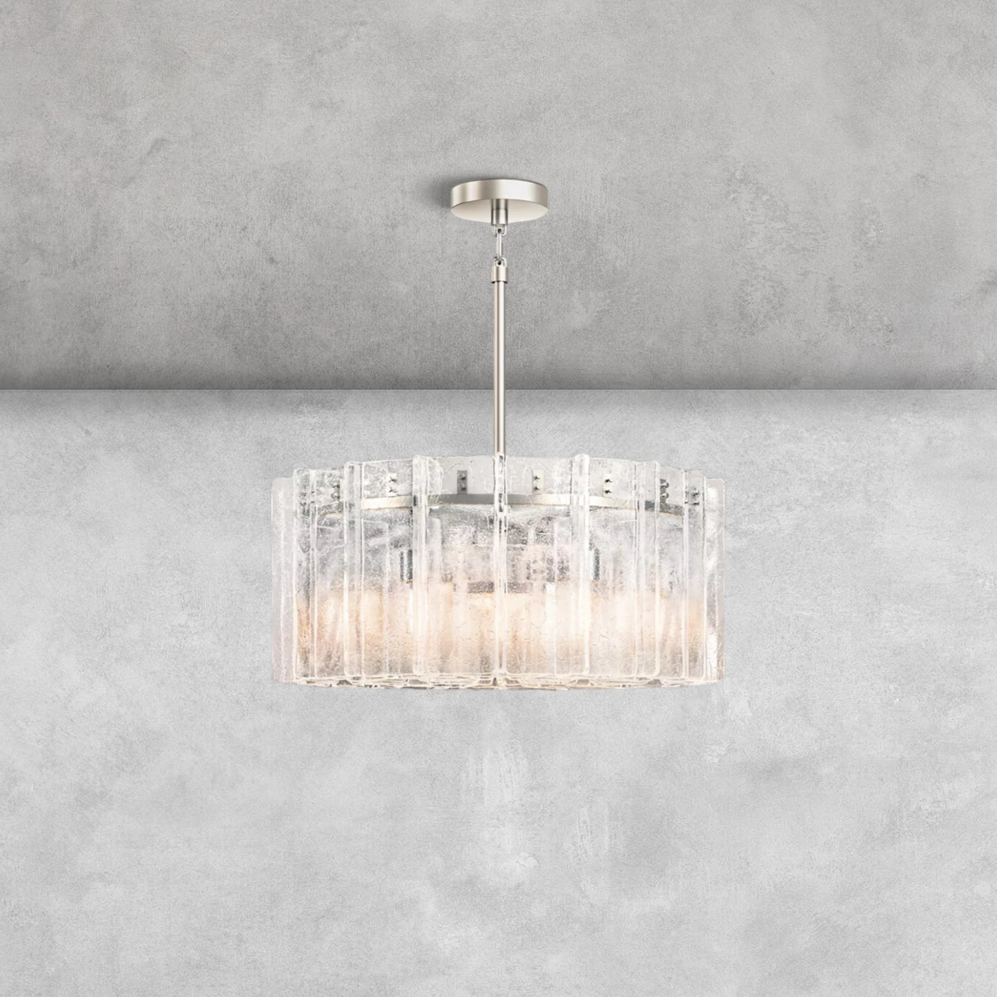 Haetic Smoke Glass Round Chandelier 36'' 48''