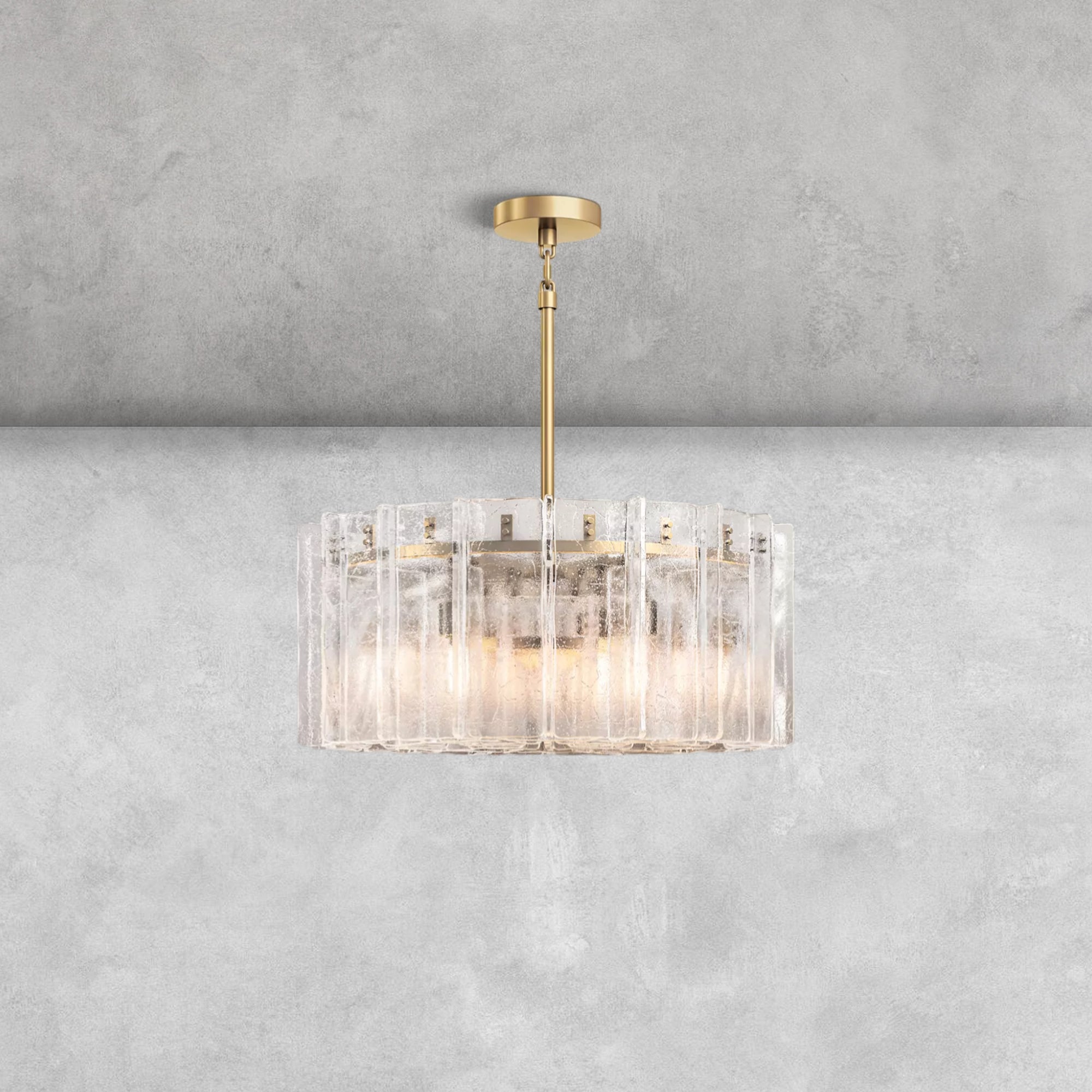 Haetic Smoke Glass Round Chandelier 36'' 48''