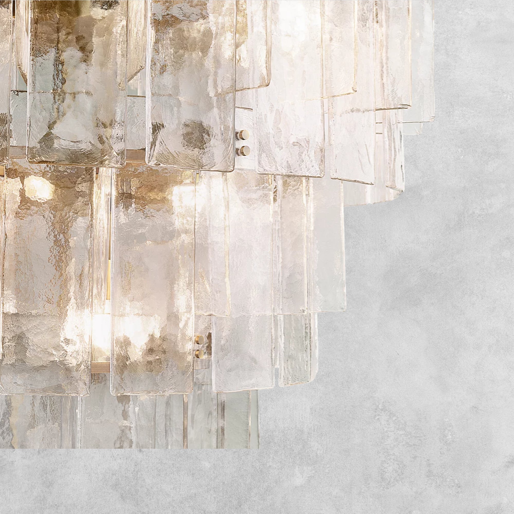 Haetic Glass Tiered Round Chandelier 36'' 47''
