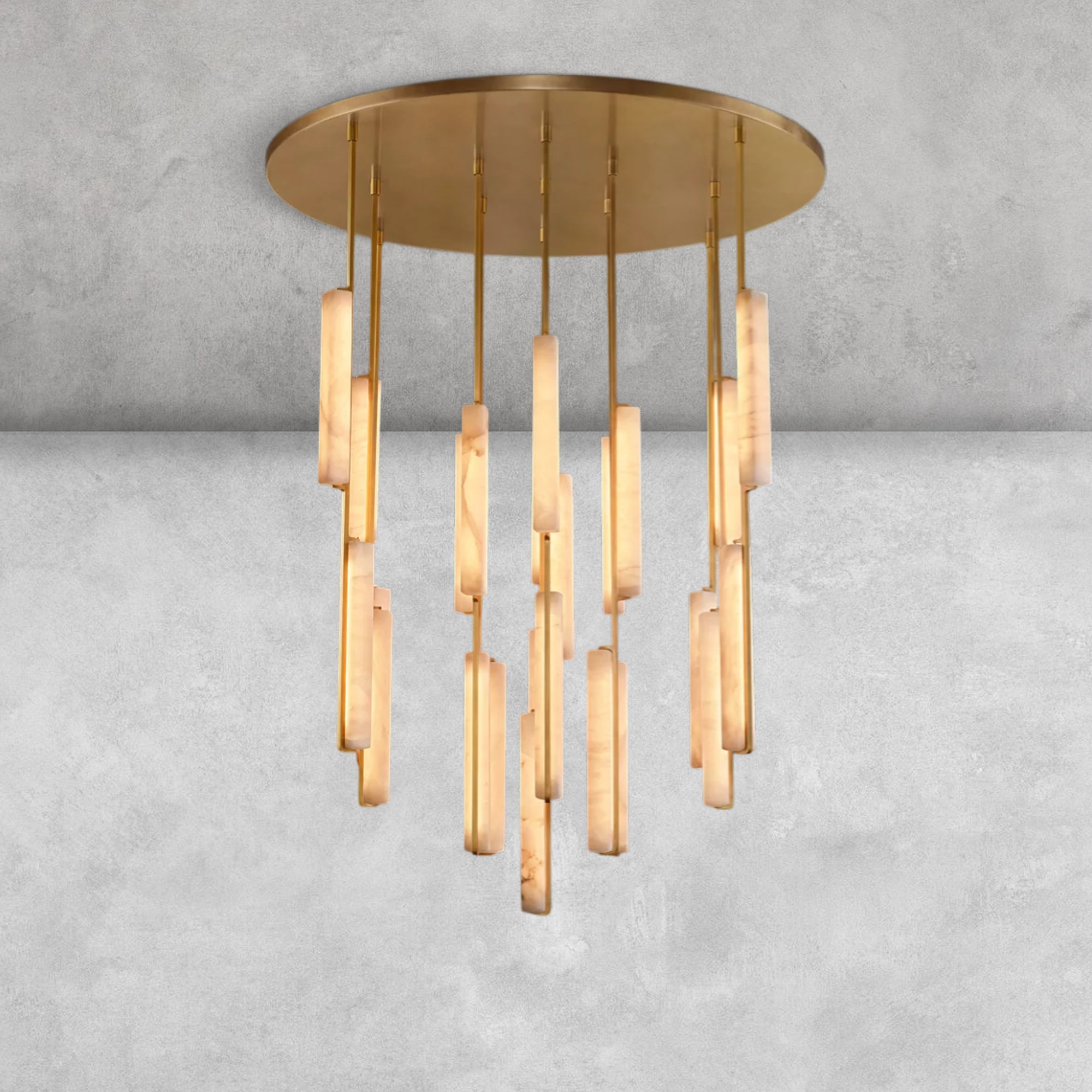 Milano  Alabaster Round Chandelier 24'' 40'' 56''