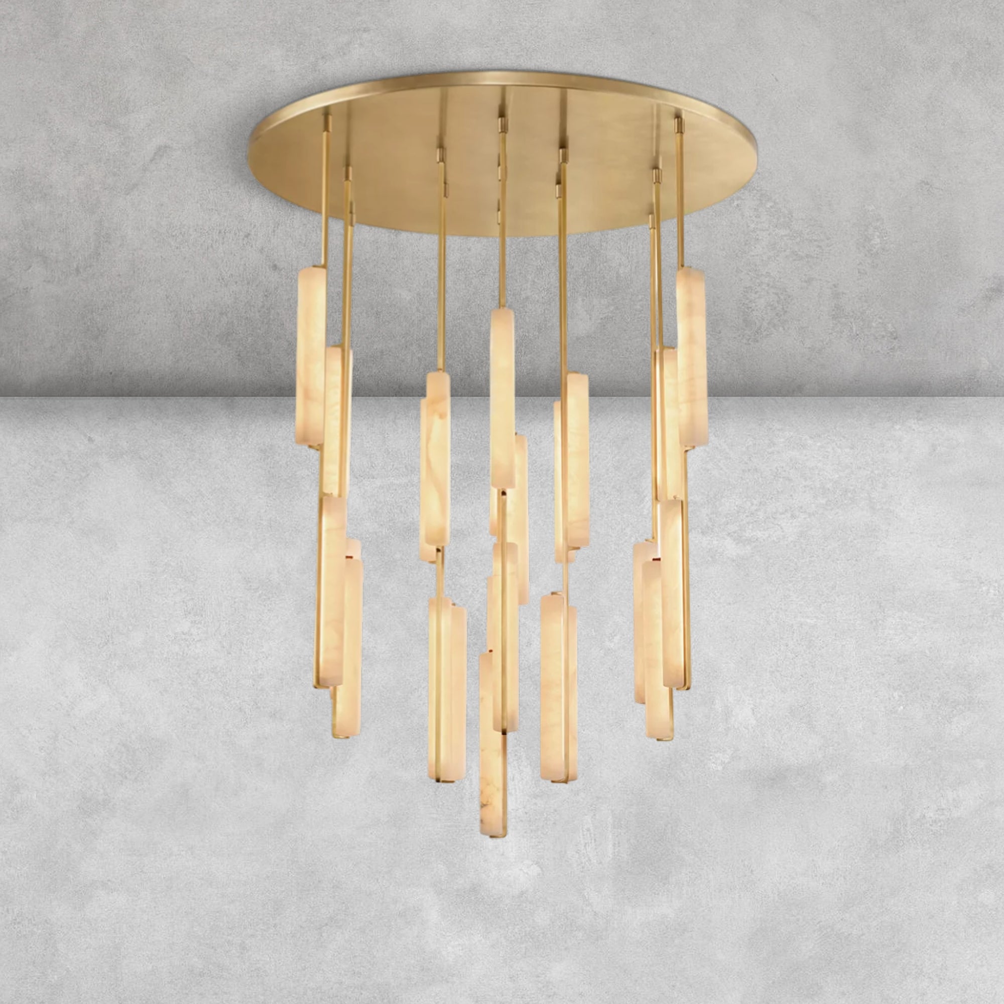 Milano  Alabaster Round Chandelier 24'' 40'' 56''