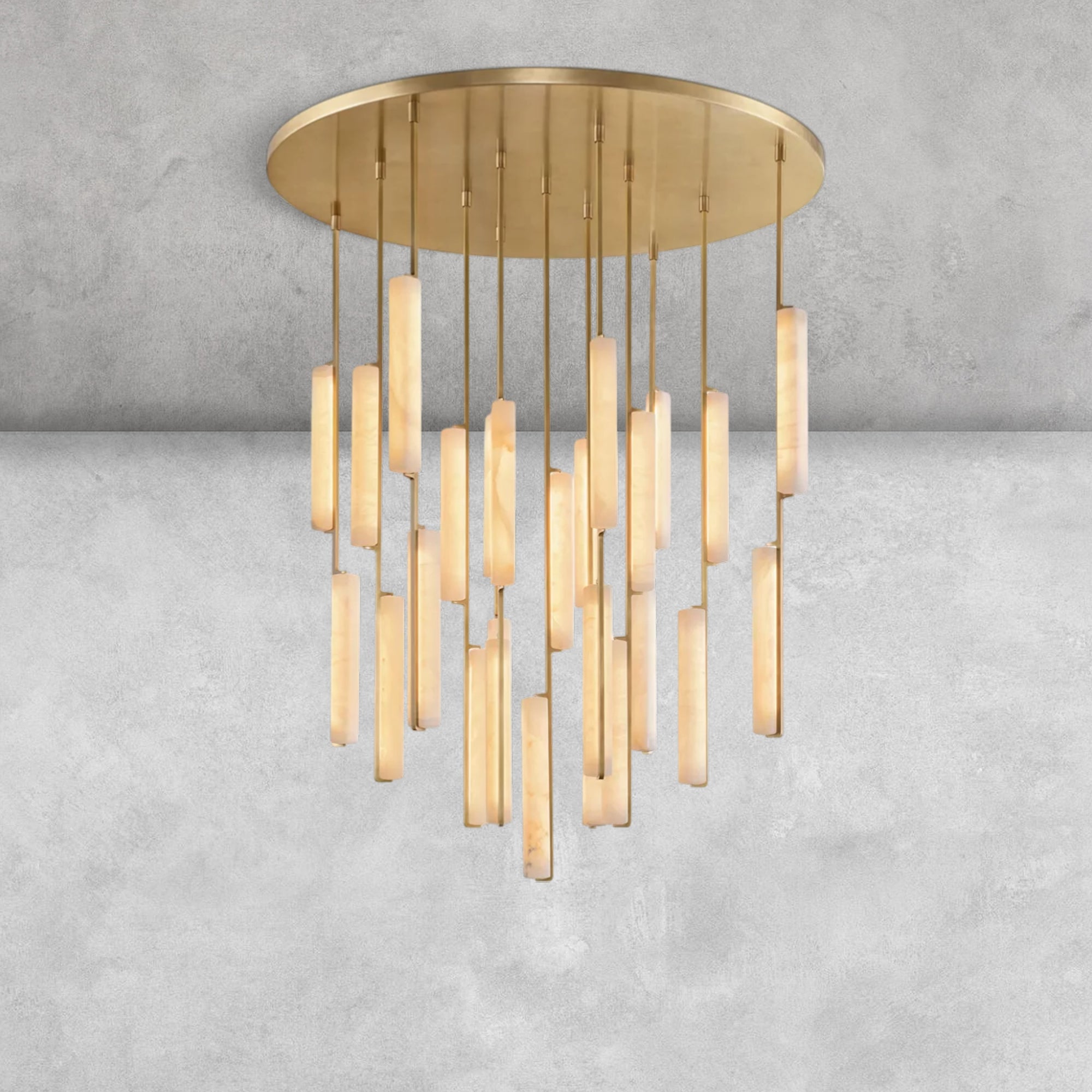 Milano  Alabaster Round Chandelier 24'' 40'' 56''