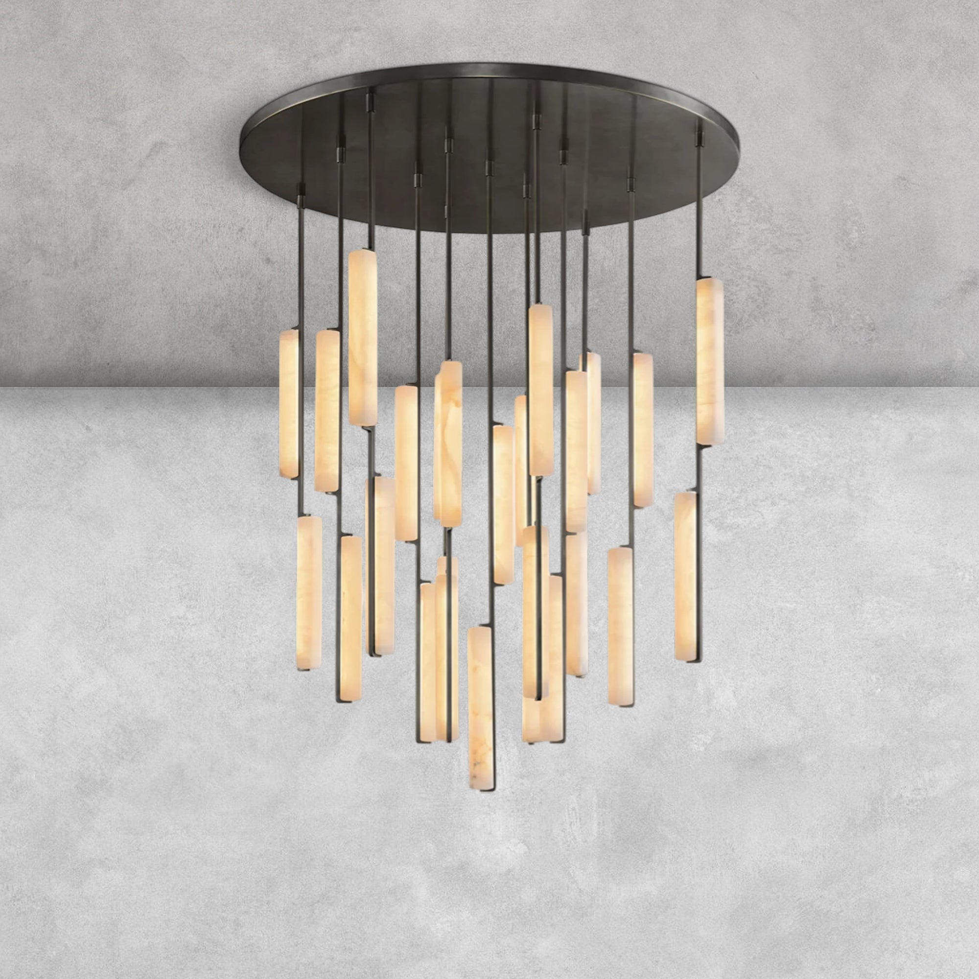 Milano  Alabaster Round Chandelier 24'' 40'' 56''