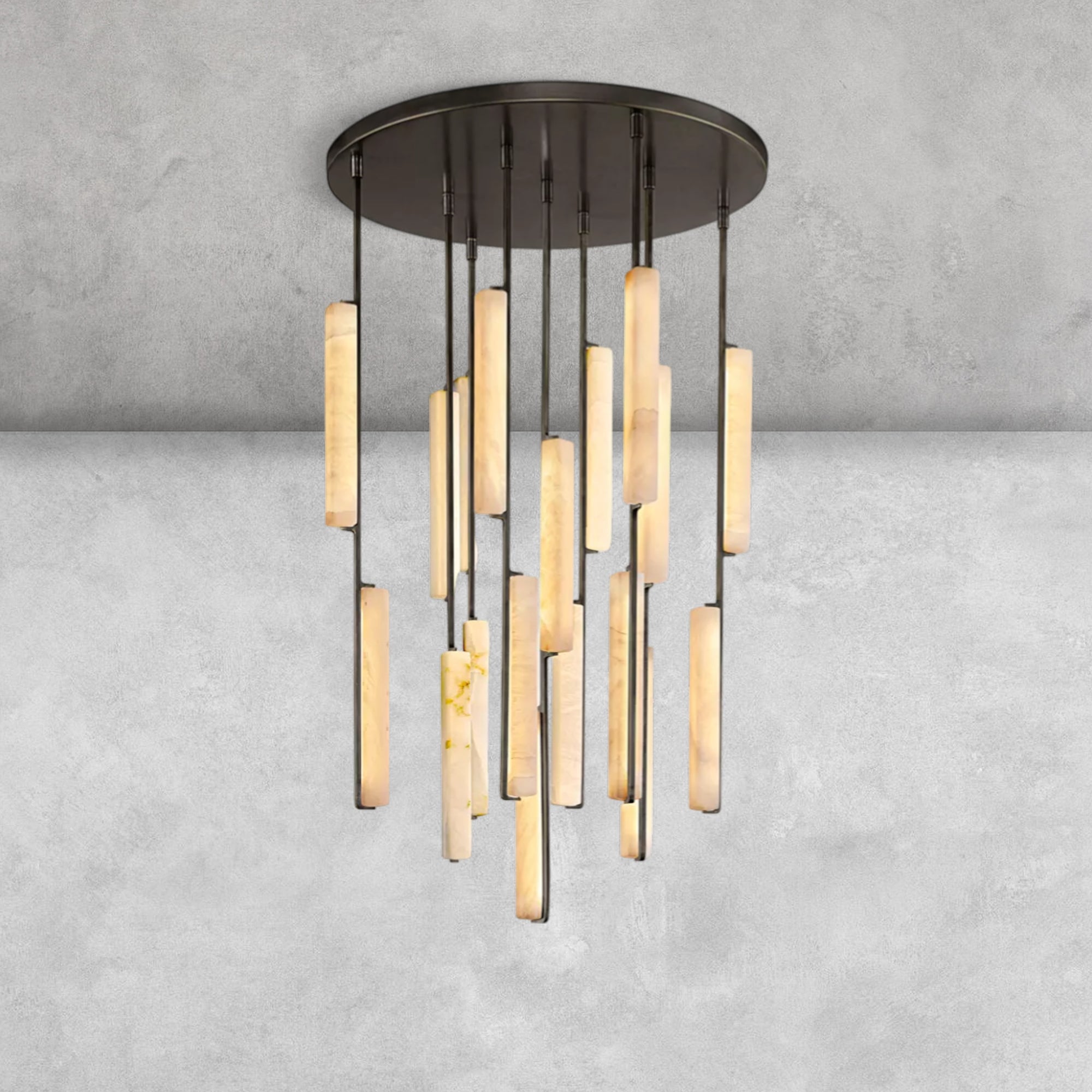 Milano  Alabaster Round Chandelier 24'' 40'' 56''