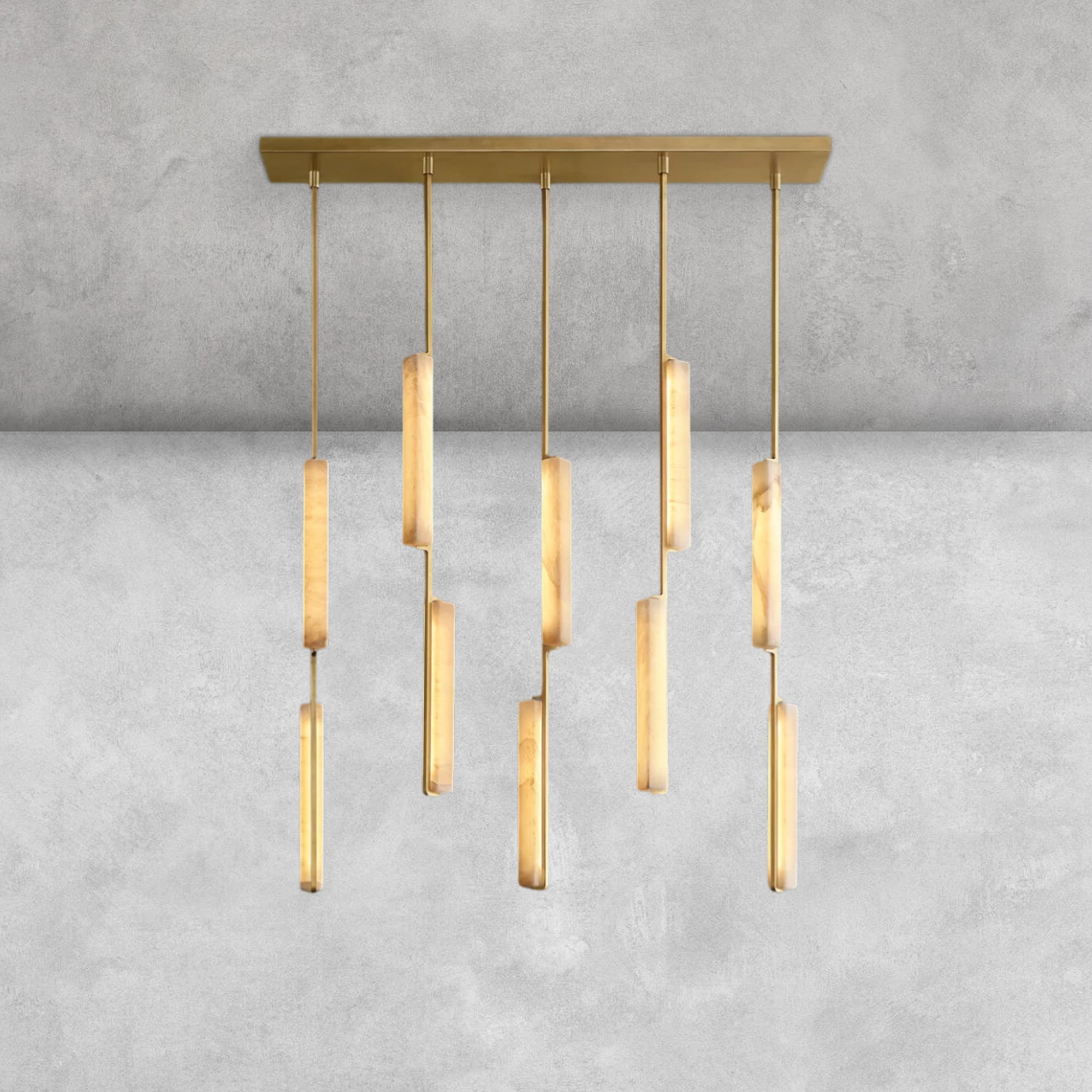 Milano Alabaster Linear Chandelier 54''
