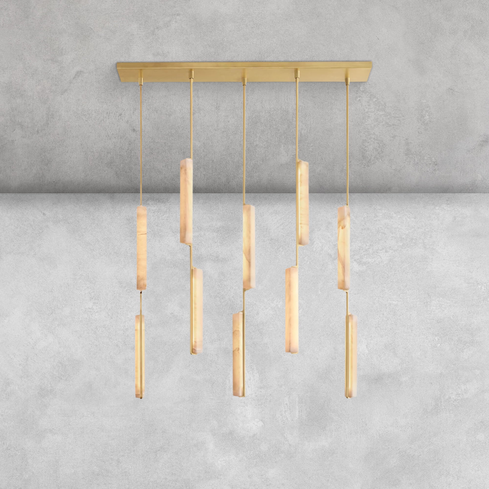 Milano Alabaster Linear Chandelier 54''