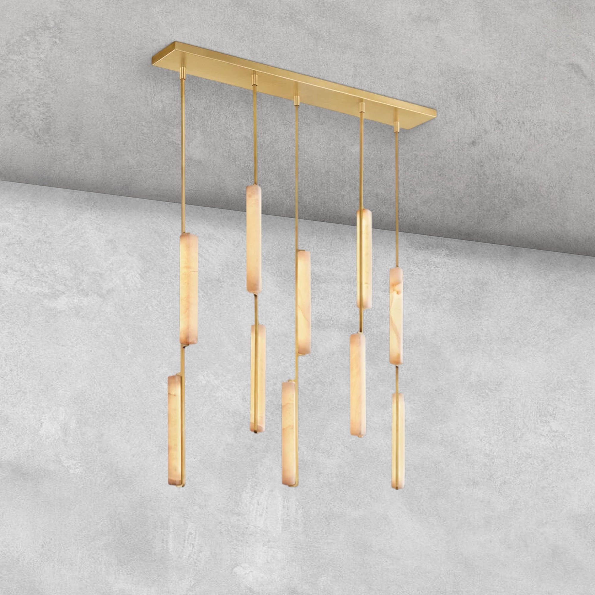 Milano Alabaster Linear Chandelier 54''