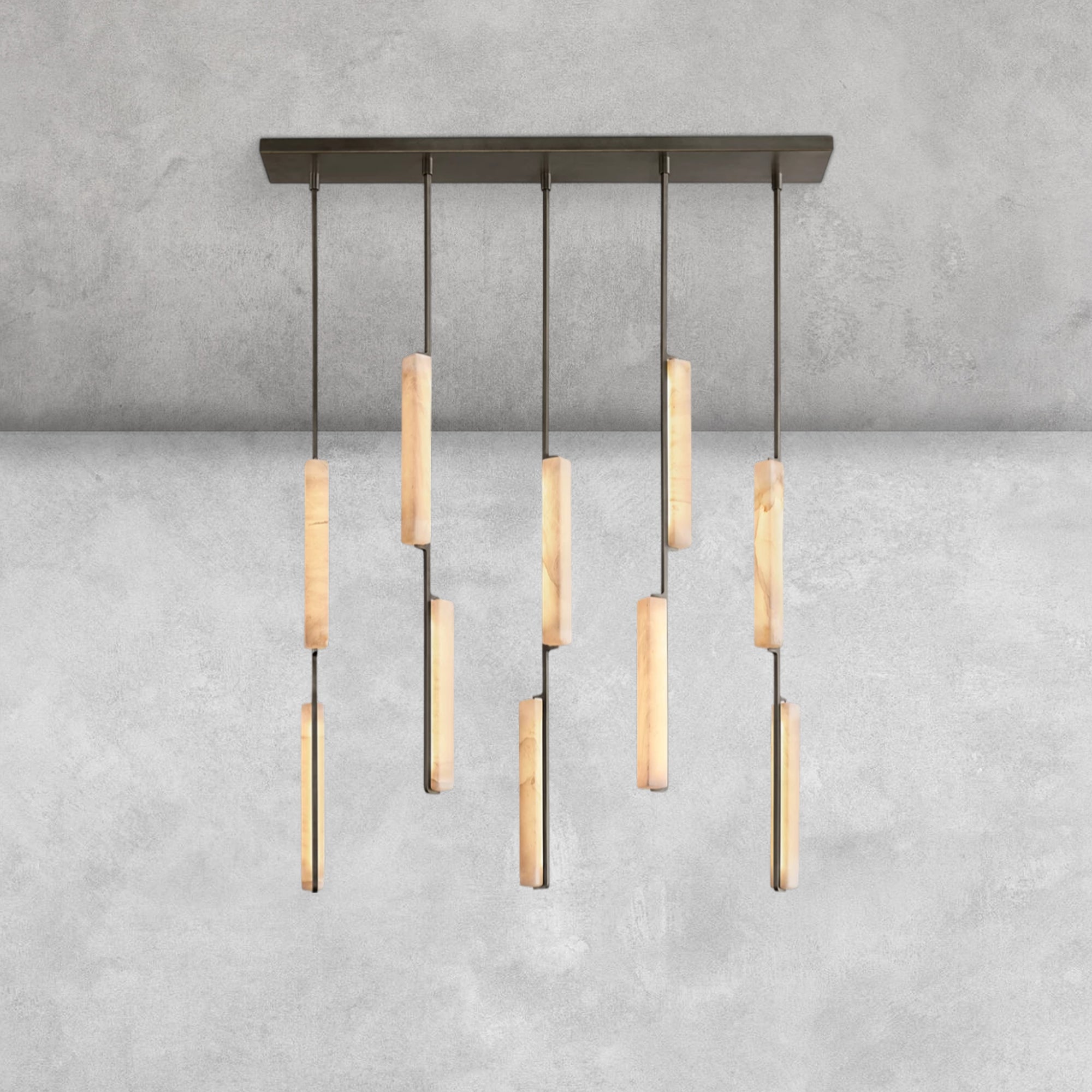 Milano Alabaster Linear Chandelier 54''