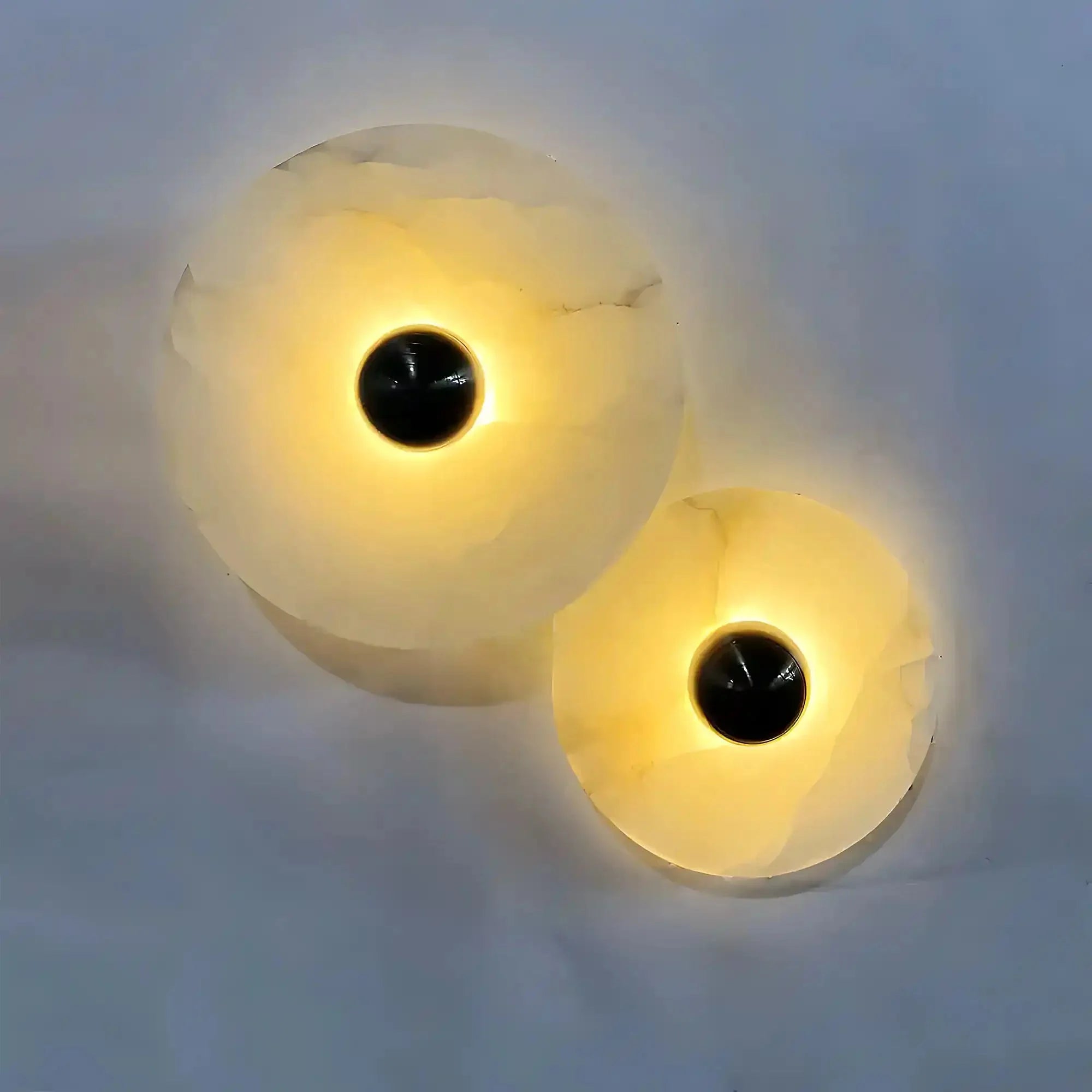 Median Alabaster Flush mount - 2 Surface - BronzeTrivellolab