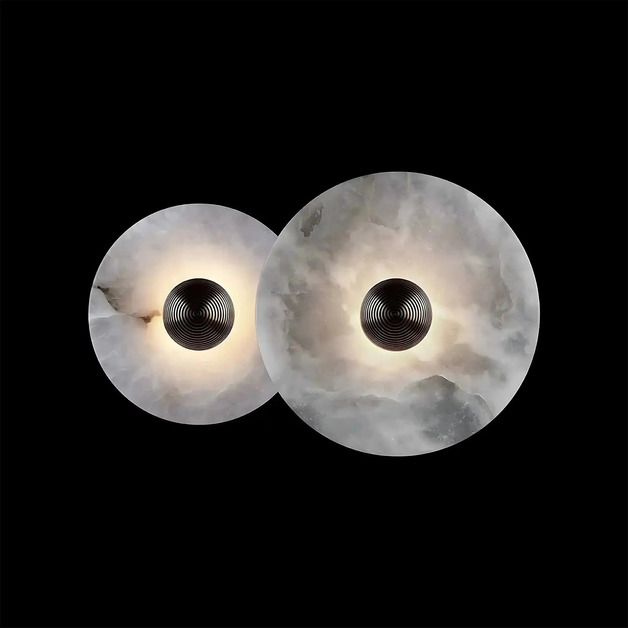 Median Alabaster Flush mount - 2 Surface - BronzeTrivellolab