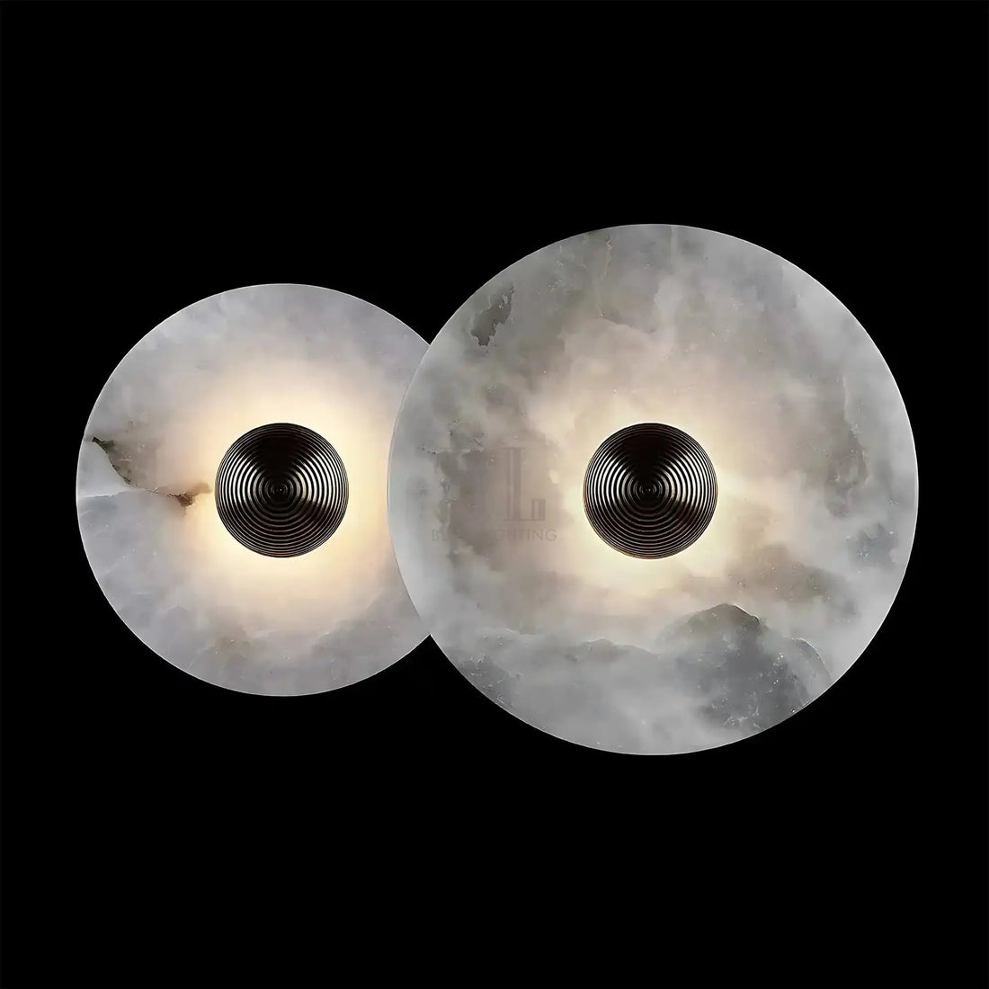 Median Alabaster Flush mount - 2 Surface - BrassTrivellolab