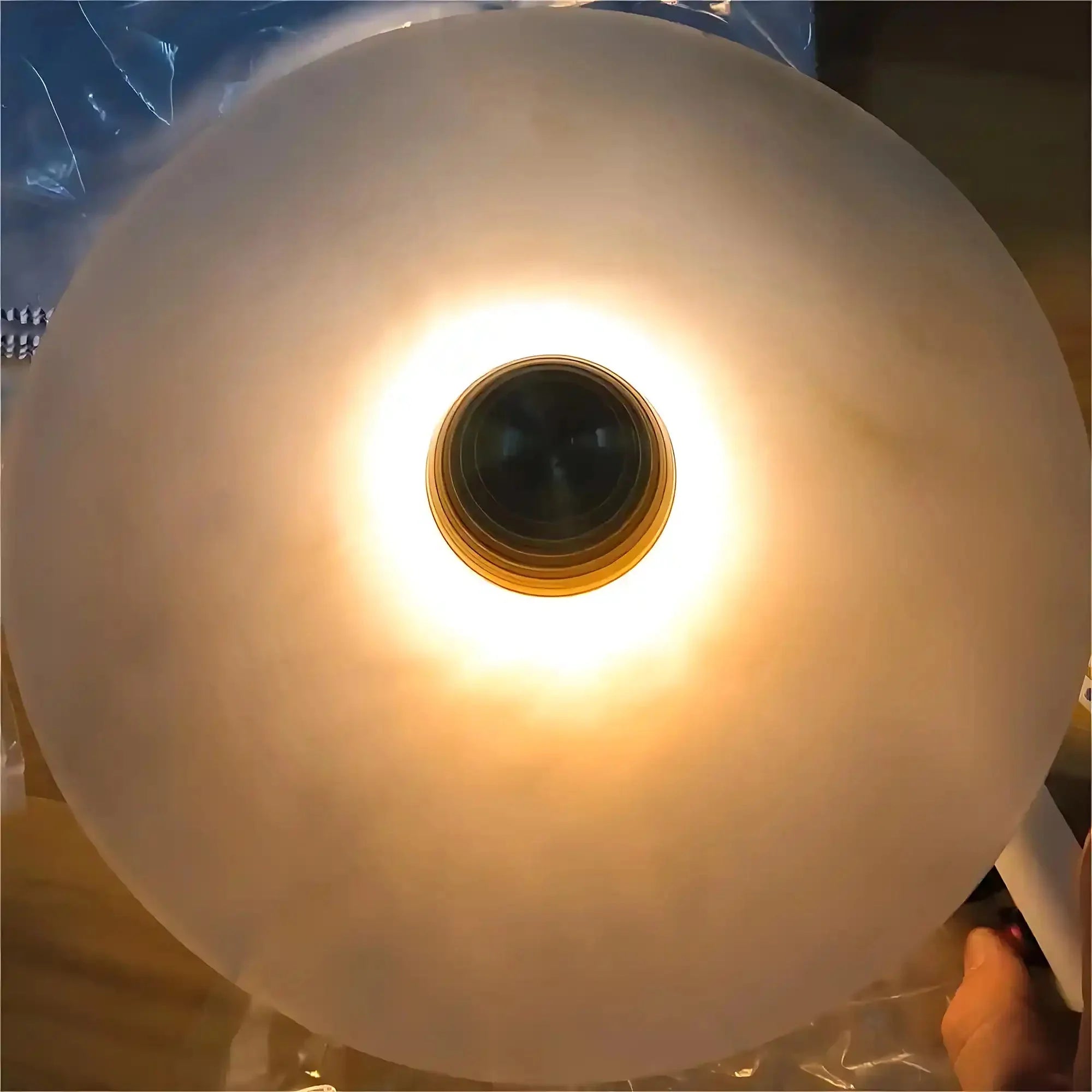 Median Alabaster Flush mount Wall Sconce - Bronze11''DTrivellolab