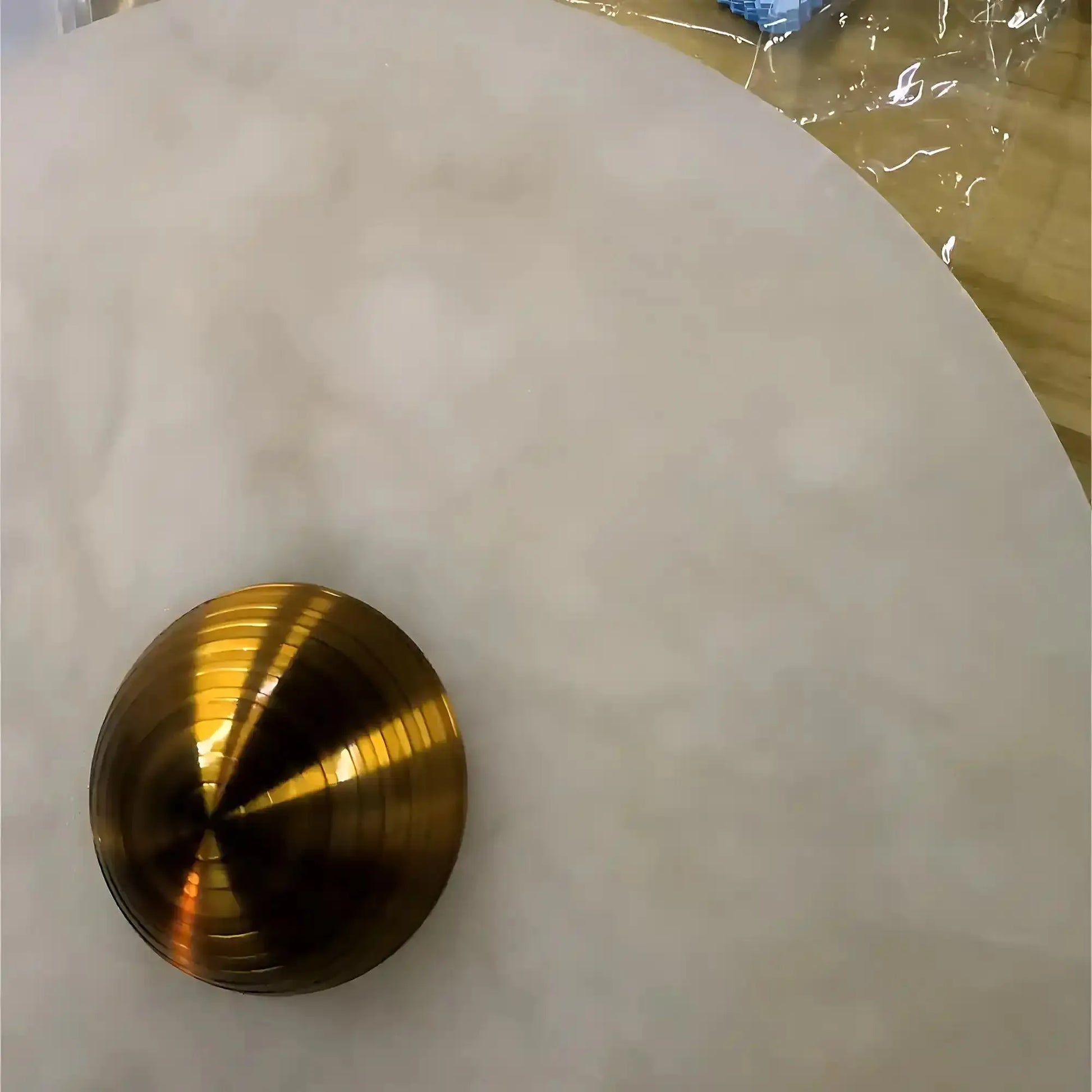 Median Alabaster Flush mount Wall Sconce - Bronze11''DTrivellolab