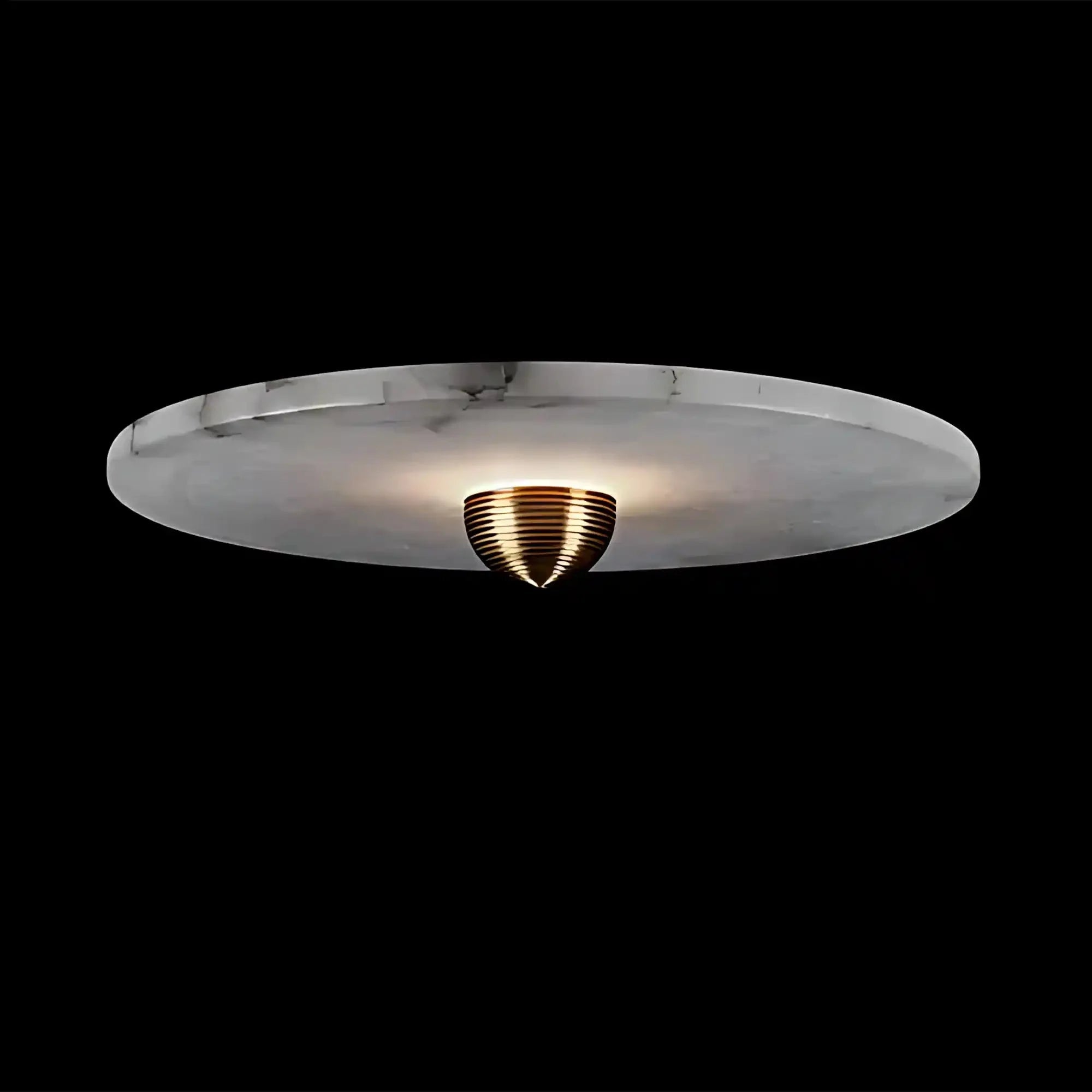 Median Alabaster Flush mount Wall Sconce - Bronze11''DTrivellolab