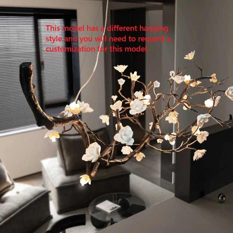 Minas Rustic Tree Branch Chandelier - Black47.24” ( 120 cm )Warm White 3000KTrivellolab