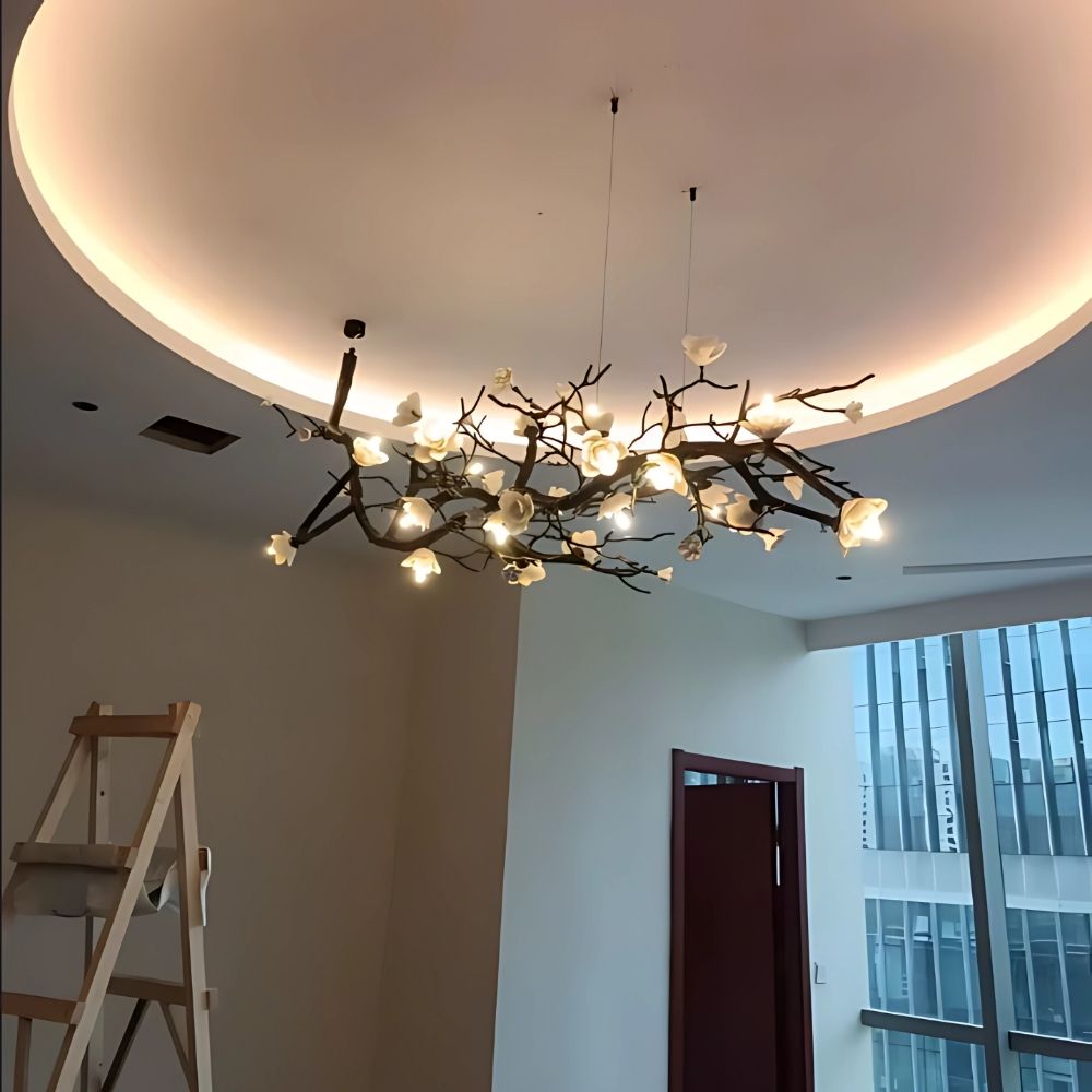 Minas Rustic Tree Branch Chandelier - Black47.24” ( 120 cm )Warm White 3000KTrivellolab