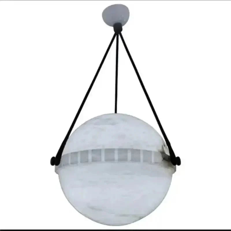 Modern Alabaster Globe Pendant Light - 20"DTrivellolab