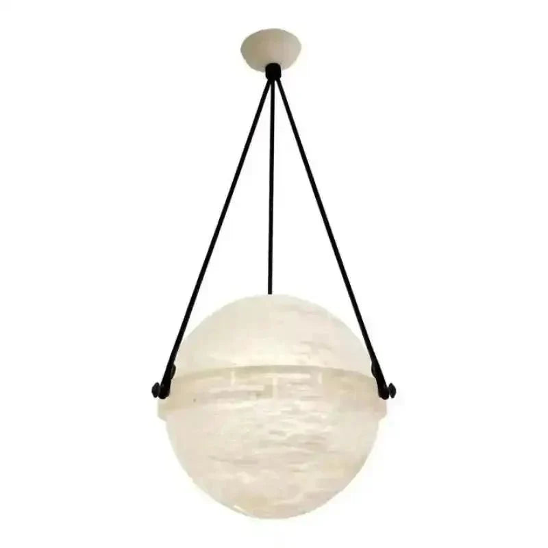 Modern Alabaster Globe Pendant Light - 10"DTrivellolab