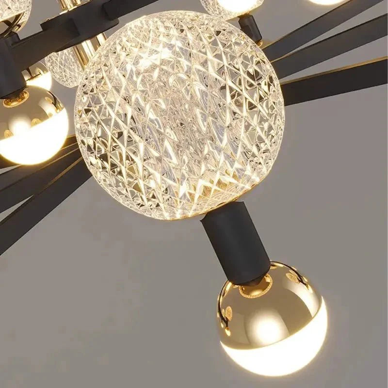 Modern Black Linear Dining Room Chandelier 12/16 Lights - 16 LightWarm White 3000KTrivellolab