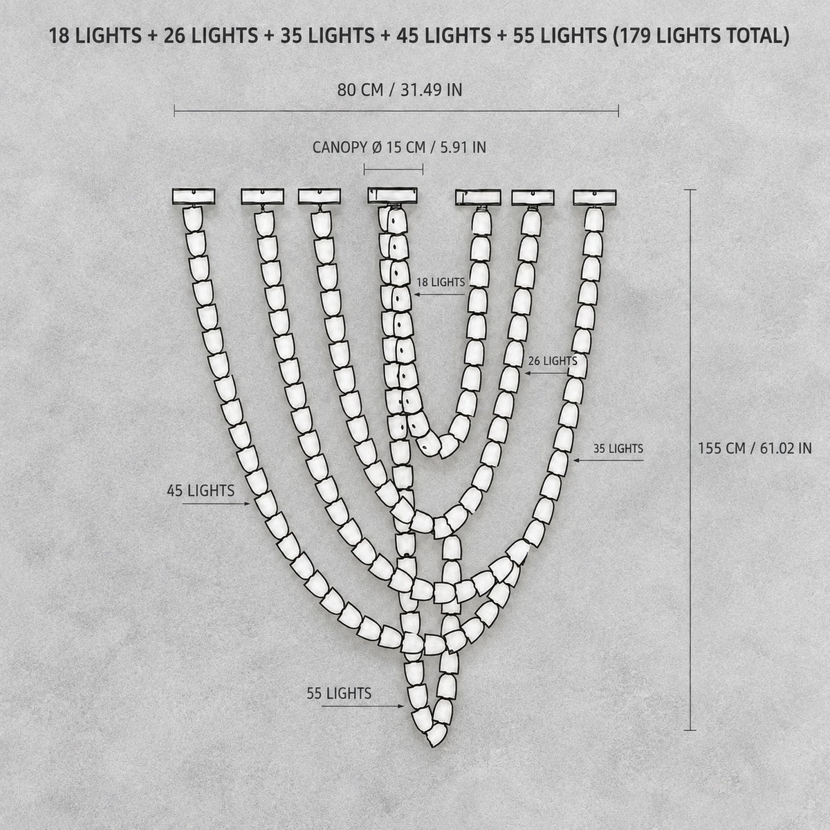 Modern Crystal Versailles Veil  Chandelier
