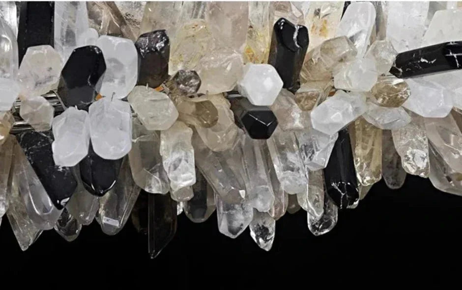 Modern Linear Natural Crystal Stick Chandelier - L39.4"*H6.3"Warm LightTrivellolab