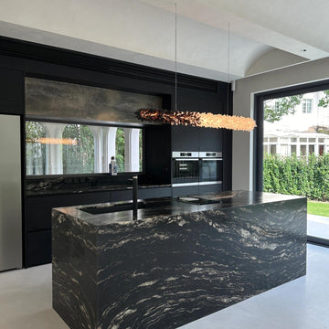 Modern Linear Natural Crystal Stick Chandelier - L59.1"*H6.3"Warm LightTrivellolab