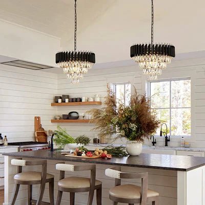 Modern Luxury Multi - Tier Oval/Round Crystal Tiered Chandelier - Oval/L31.5"*W11.8"*H11.8"/3 TiersWarm LightTrivellolab