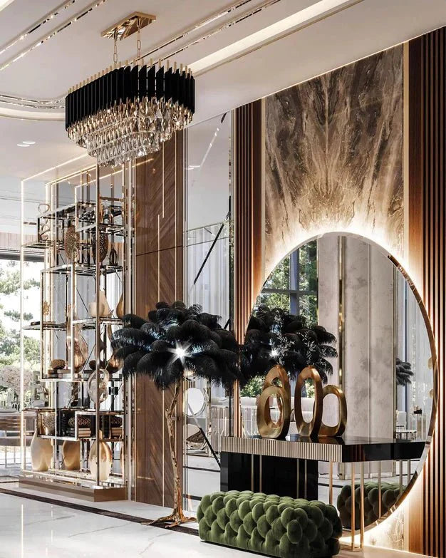 Modern Luxury Multi - Tier Oval/Round Crystal Tiered Chandelier - Oval/L31.5"*W11.8"*H11.8"/3 TiersWarm LightTrivellolab