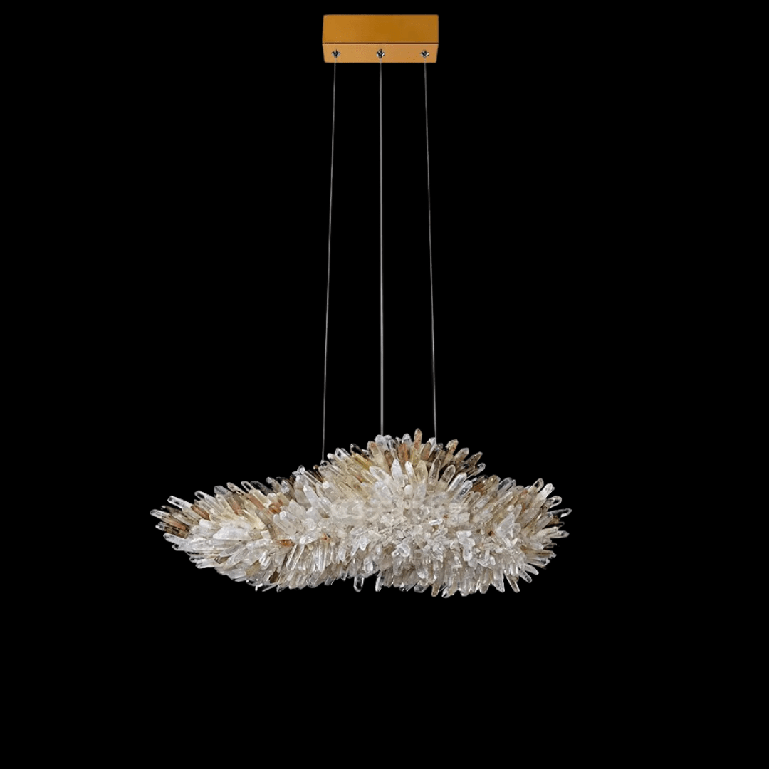 Modern Natural Crystal Wing Chandelier - L25.6"*H10.2"(L65cm*W26cm)AmberWarm LightTrivellolab