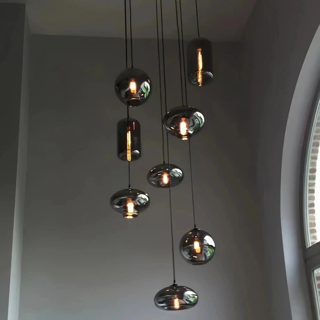 Modern Pendant Fixture light For 2 Story Foyer /Enterway /Staircase