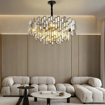 Modern Round Luxury K9 Crystal Chandelier for Dining Room Entryway Foyer