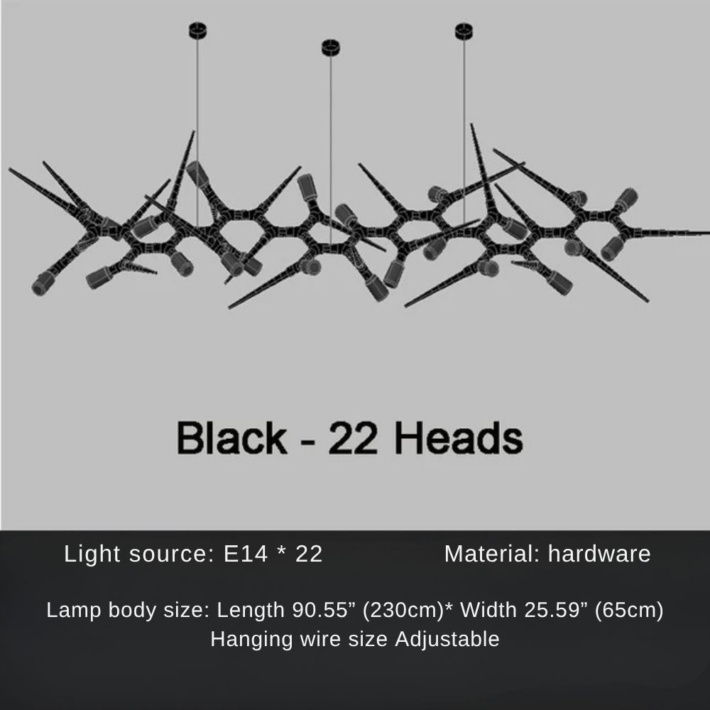Modern Trendy Dining Room Lighting - 177” (L450cm)Warm light 3000KTrivellolab